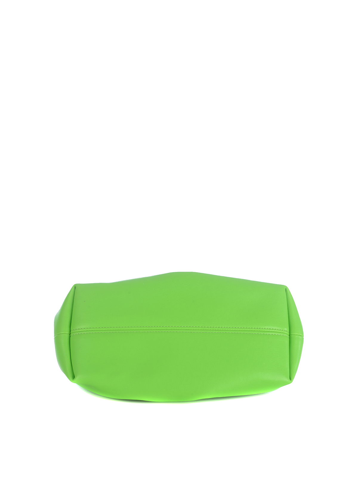 Shop Themoirè Faux Leather Clutch With Magnetic Closure In Green