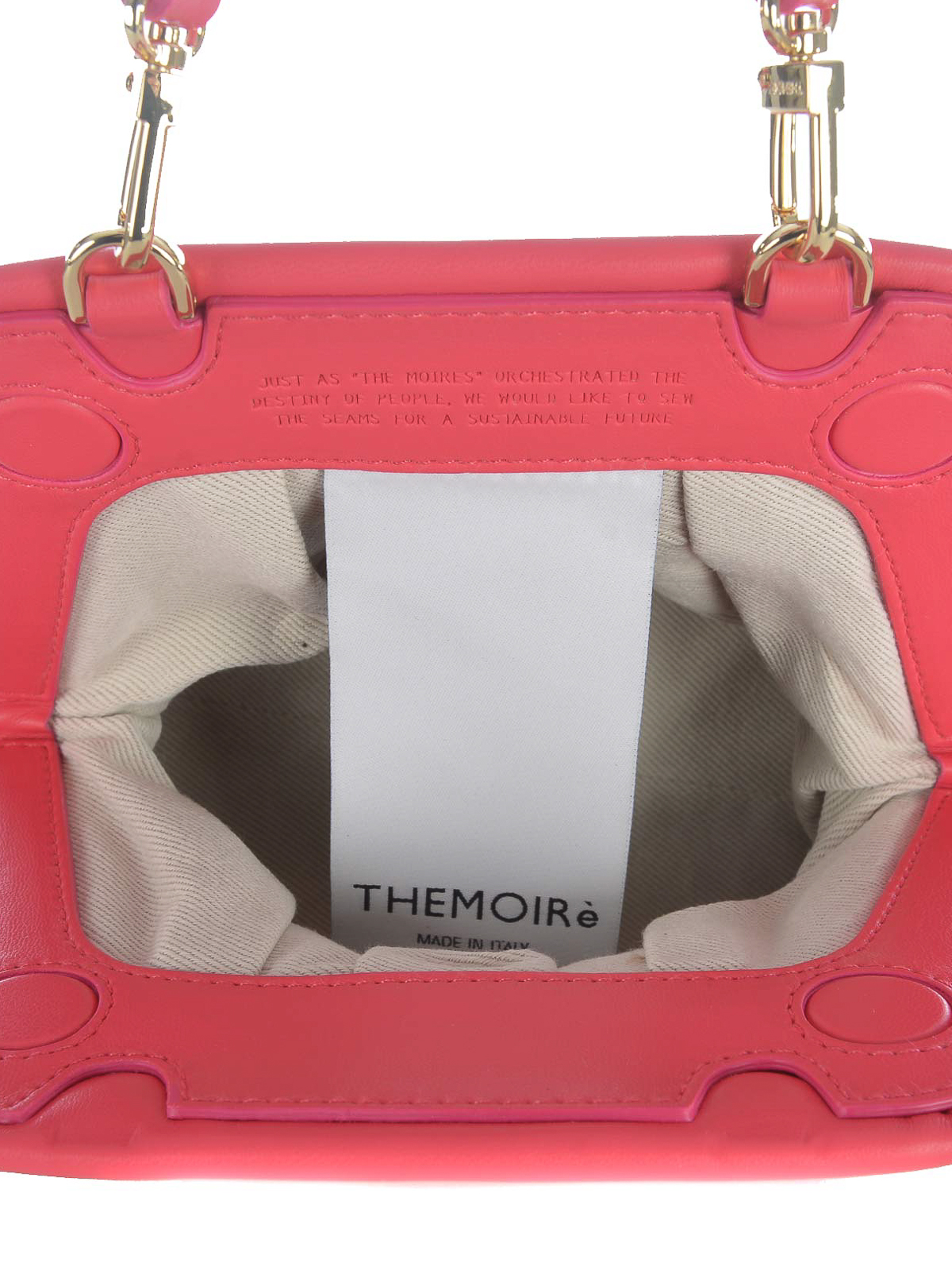 Shop Themoirè Faux Leather Clutch With Magnetic Closure In Pink