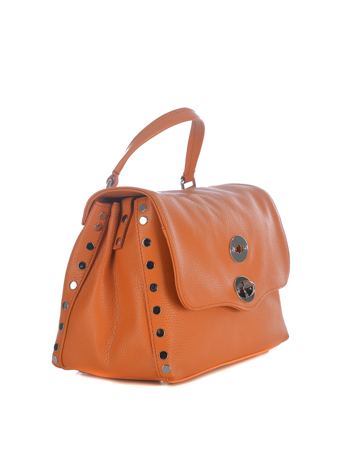 Shop Zanellato Postina Daily Small Bag With Studs In Orange