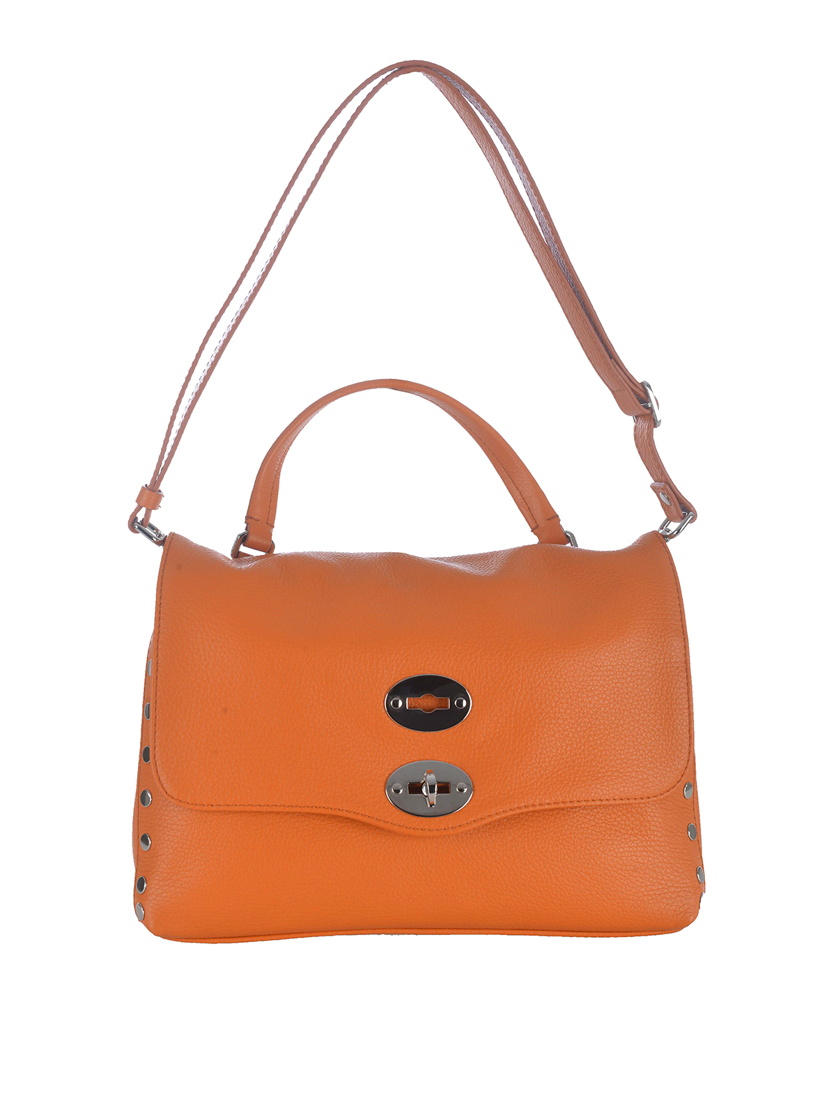 Shop Zanellato Postina Daily Small Bag With Studs In Orange