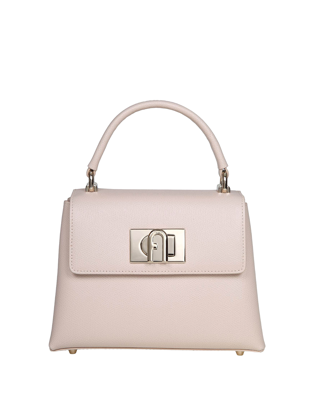 Furla 1927 Leather Bag With Jewel Closure In Light Pink