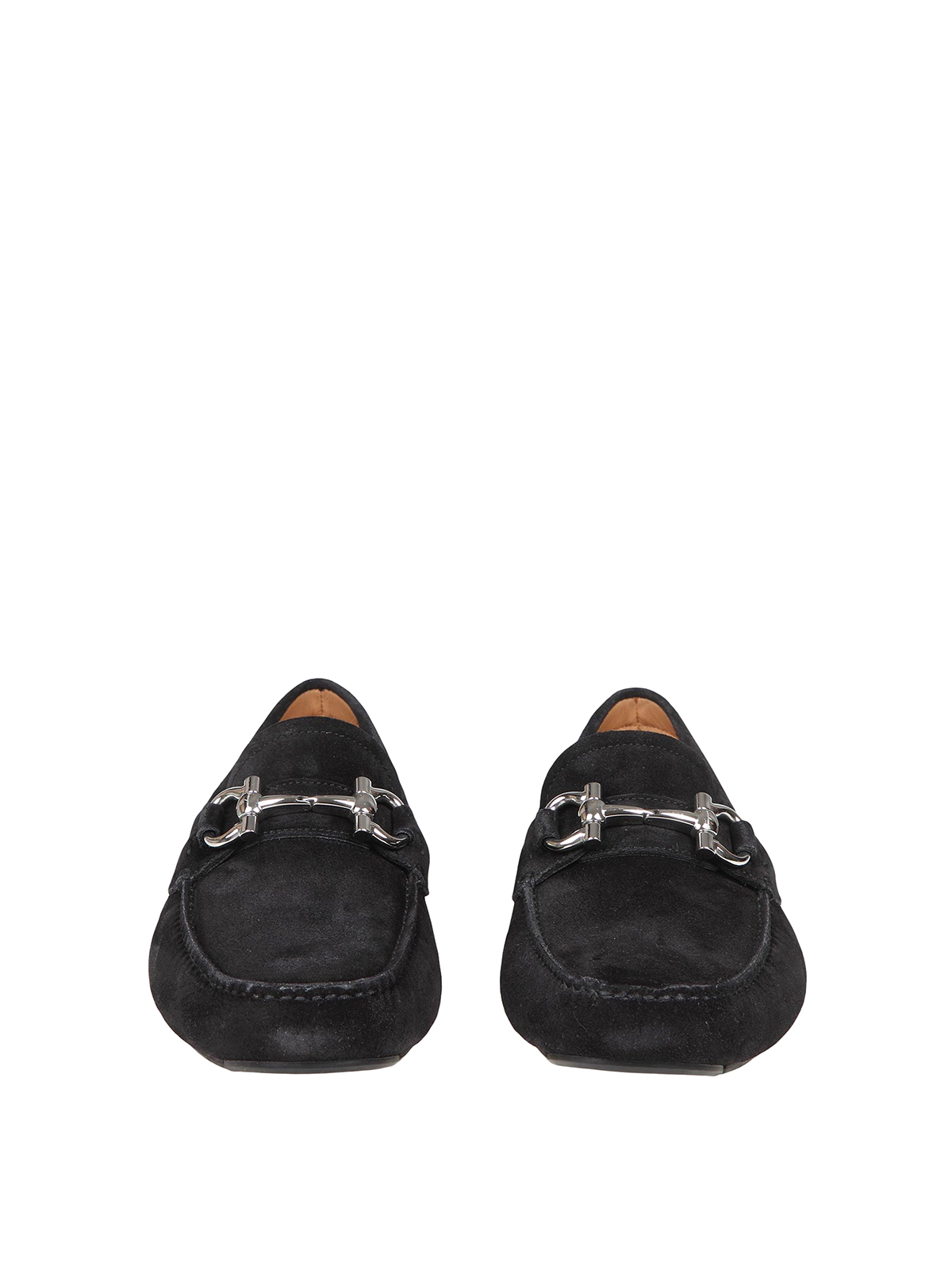 Salvatore Ferragamo Black Suede Gancini Bit Loafers Salvatore Ferragamo Suave Black Leather Gancio Bit Loafers main image 2