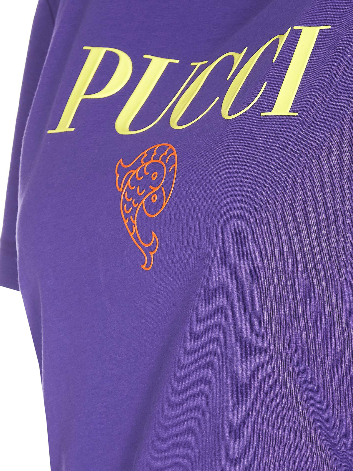 Tシャツ・カットソー Emilio Pucci T-shirt with logo Cotton T-Shirt – PUCCI Online Store