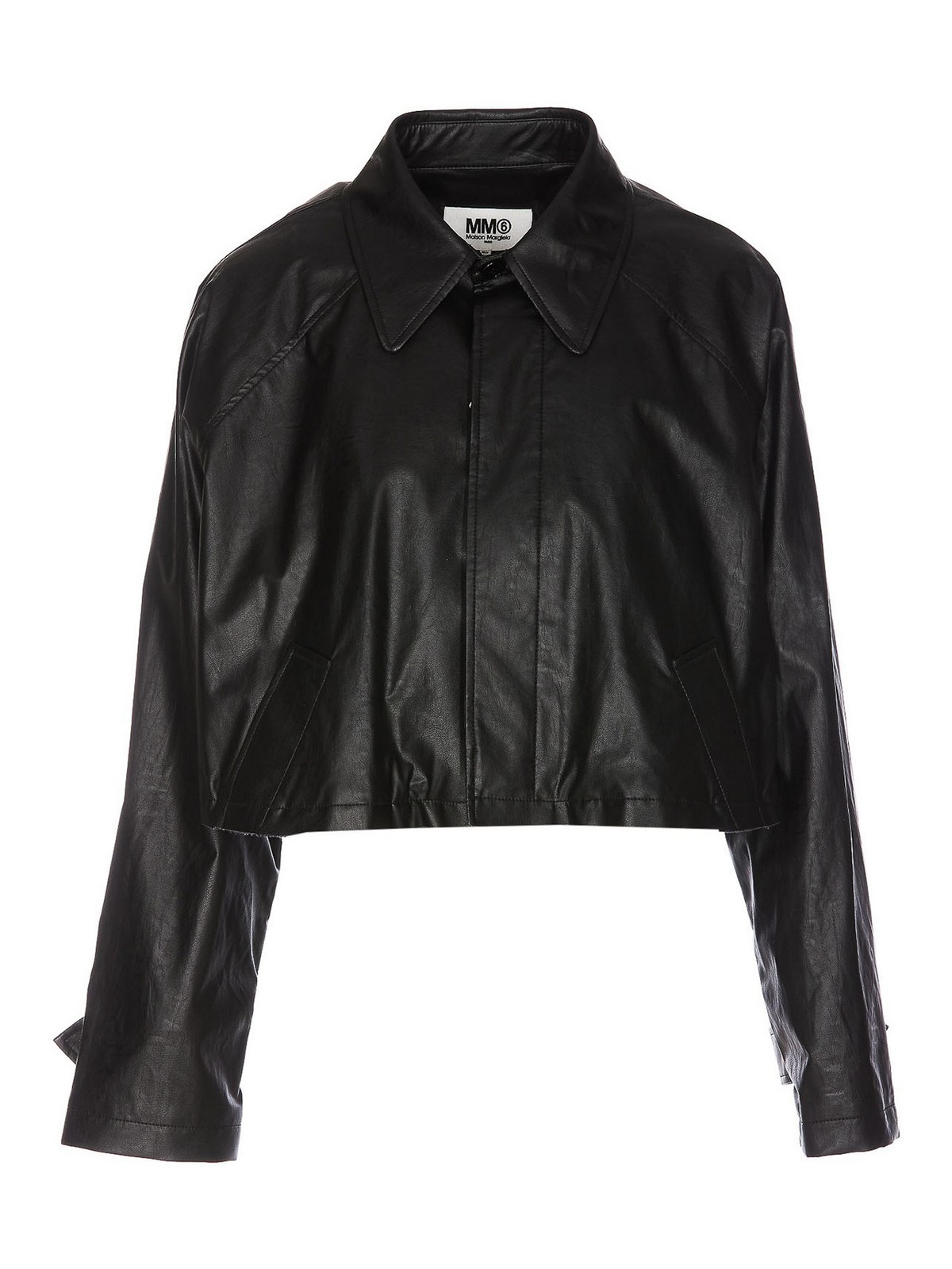MM6 S52AM0149 レザージャケット ブラック MM6 MAISON MARGIELA レザー ライダース ジャケット 八の字 (MM6