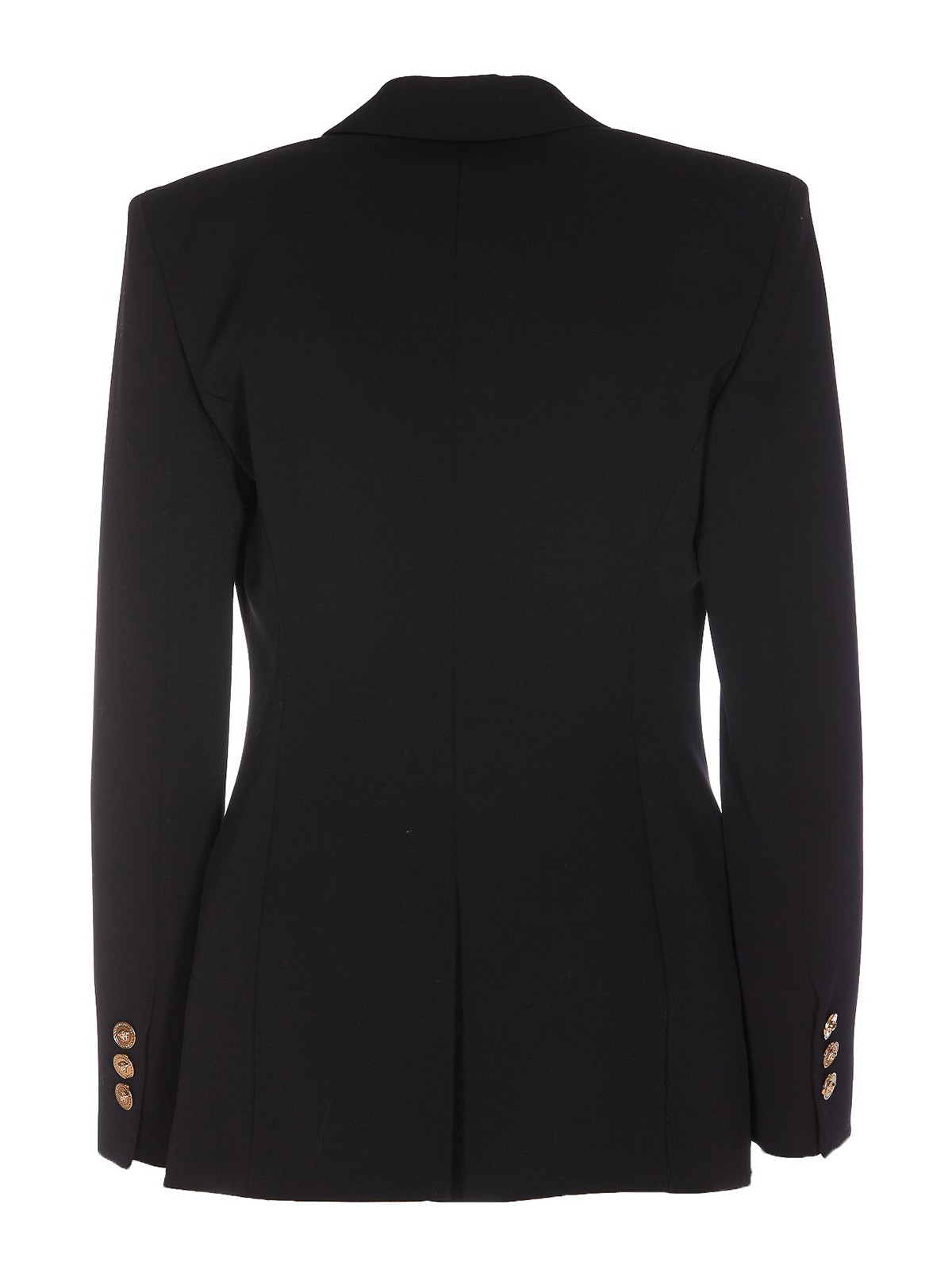 Shop Versace Single Breasted Jacket With Reverse Detail In Negro