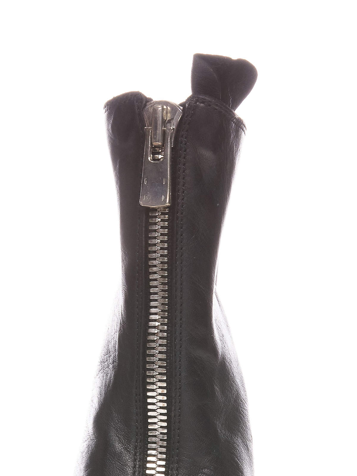 Shop Guidi Front Zipped Soft Leather Boots In Black