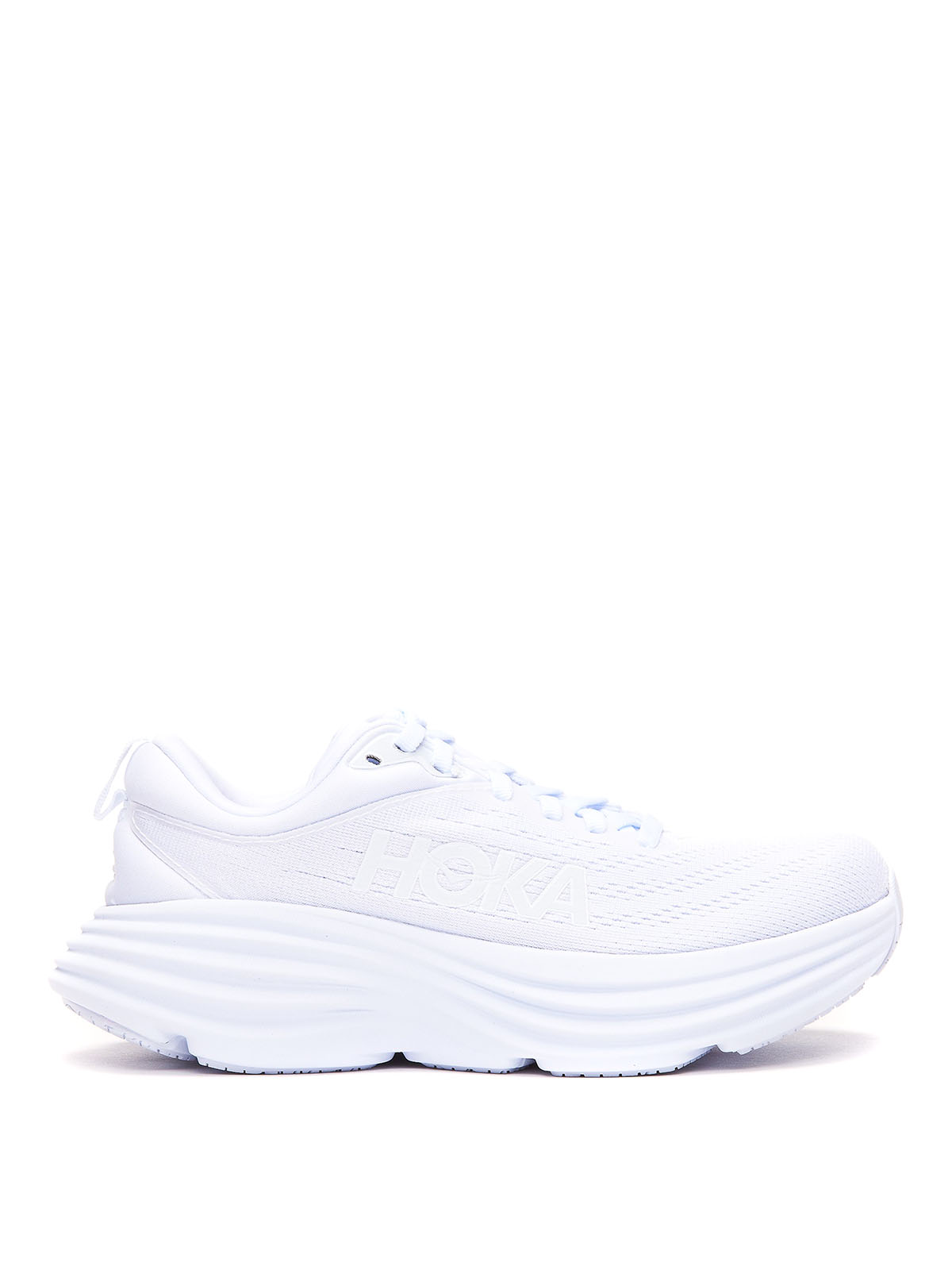 Hoka Monochrom Suede Sneakers With Logo In White