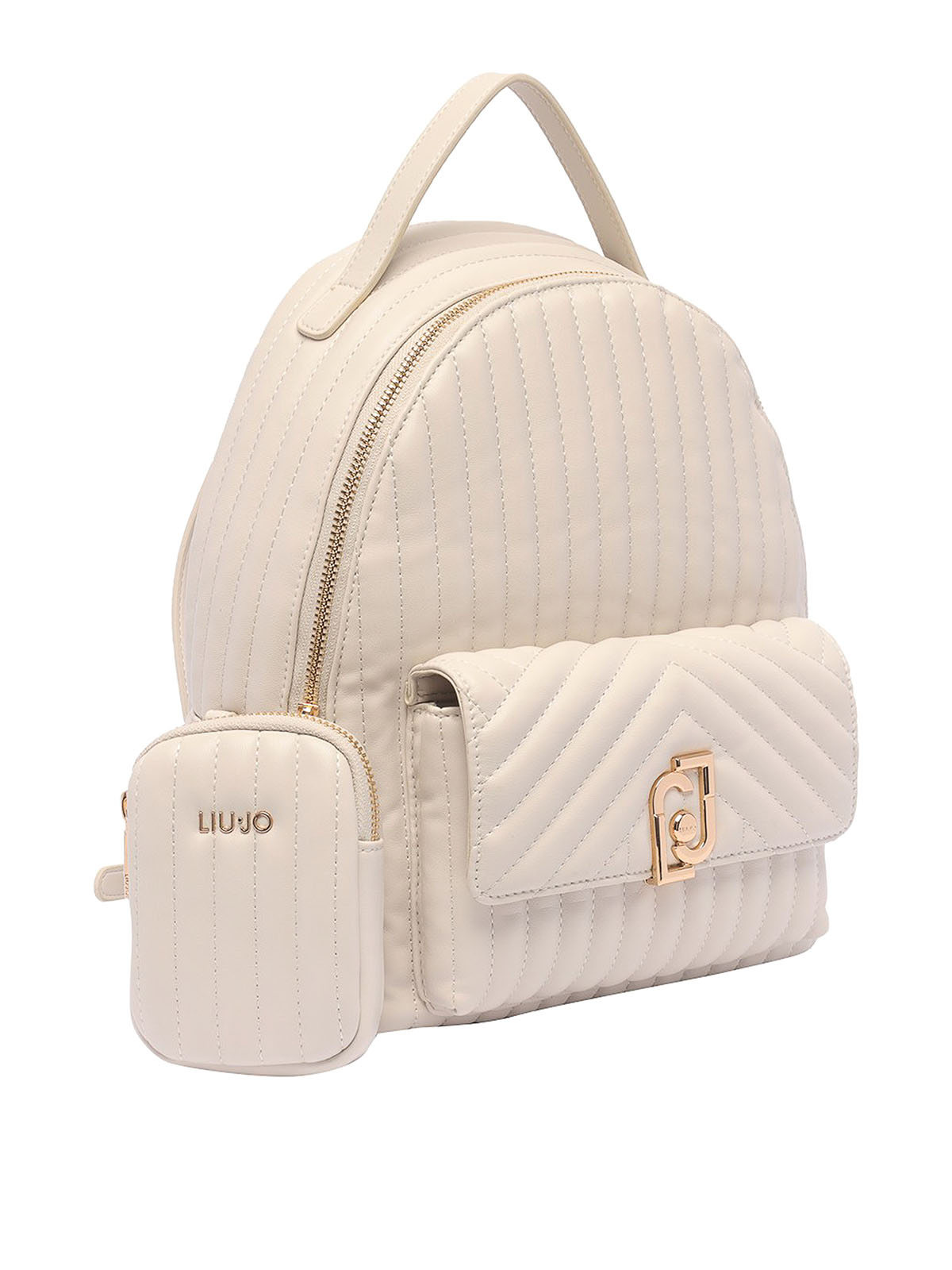 Backpacks Liu Jo - Logo quilted backpack with purse - AA3230E042630000