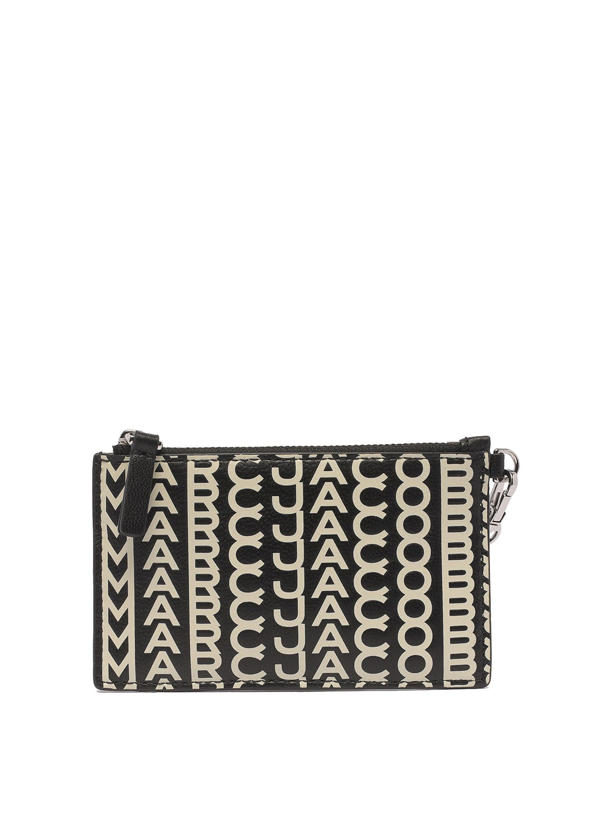 Marc Jacobs Monogrammed Wallet With Wrist Strap In Black