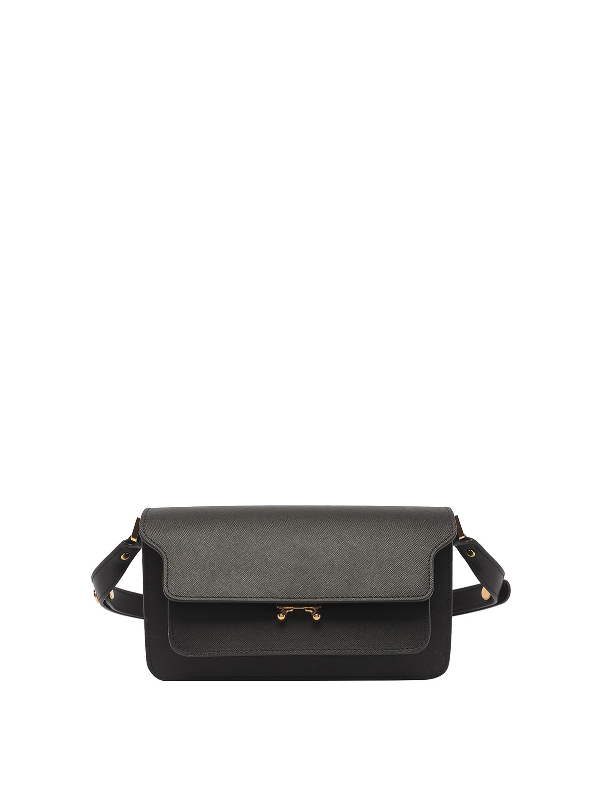 Marni Black Mini Trunk Shoulder Bag In Zn99n Black