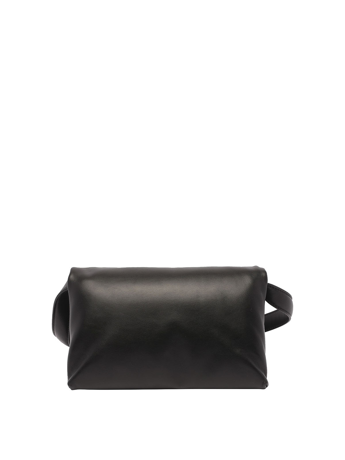 Marni Logo Leather Bag With Snap Clousure In Negro