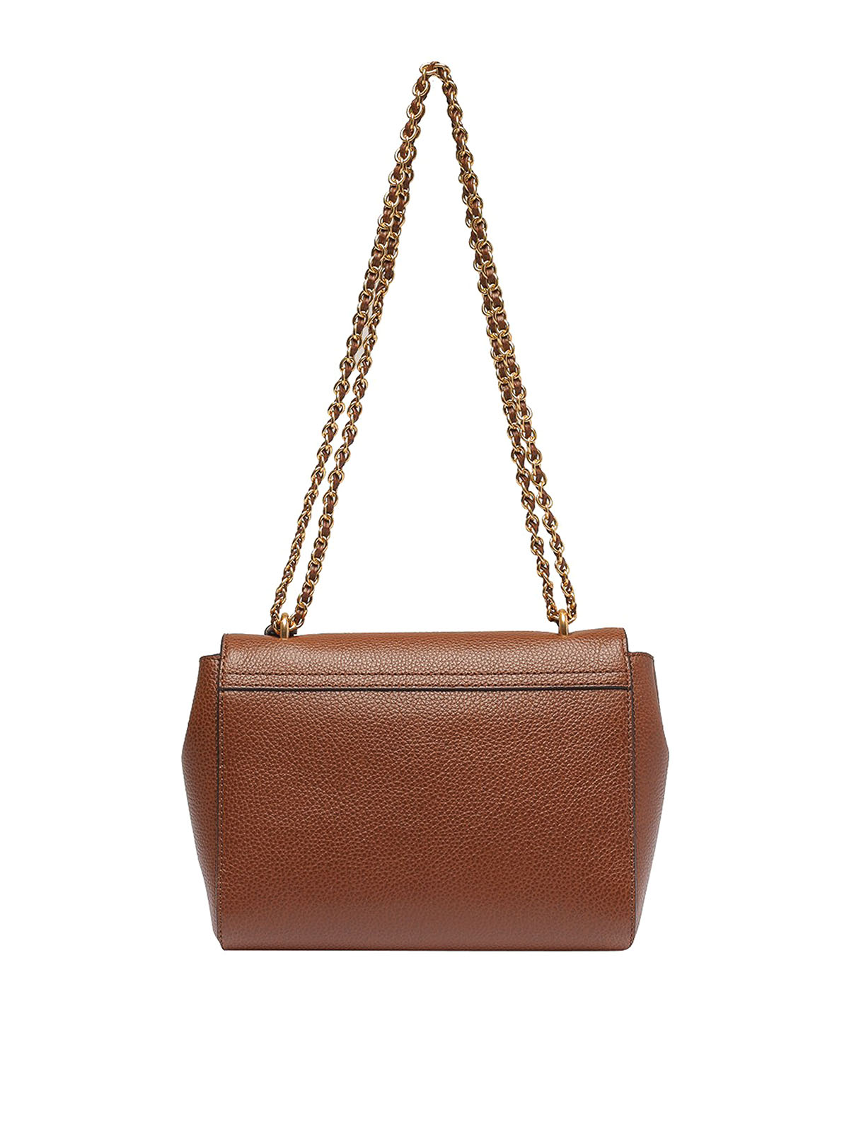 Shop Mulberry Leather Bag With Turn Lock Closure In Brown