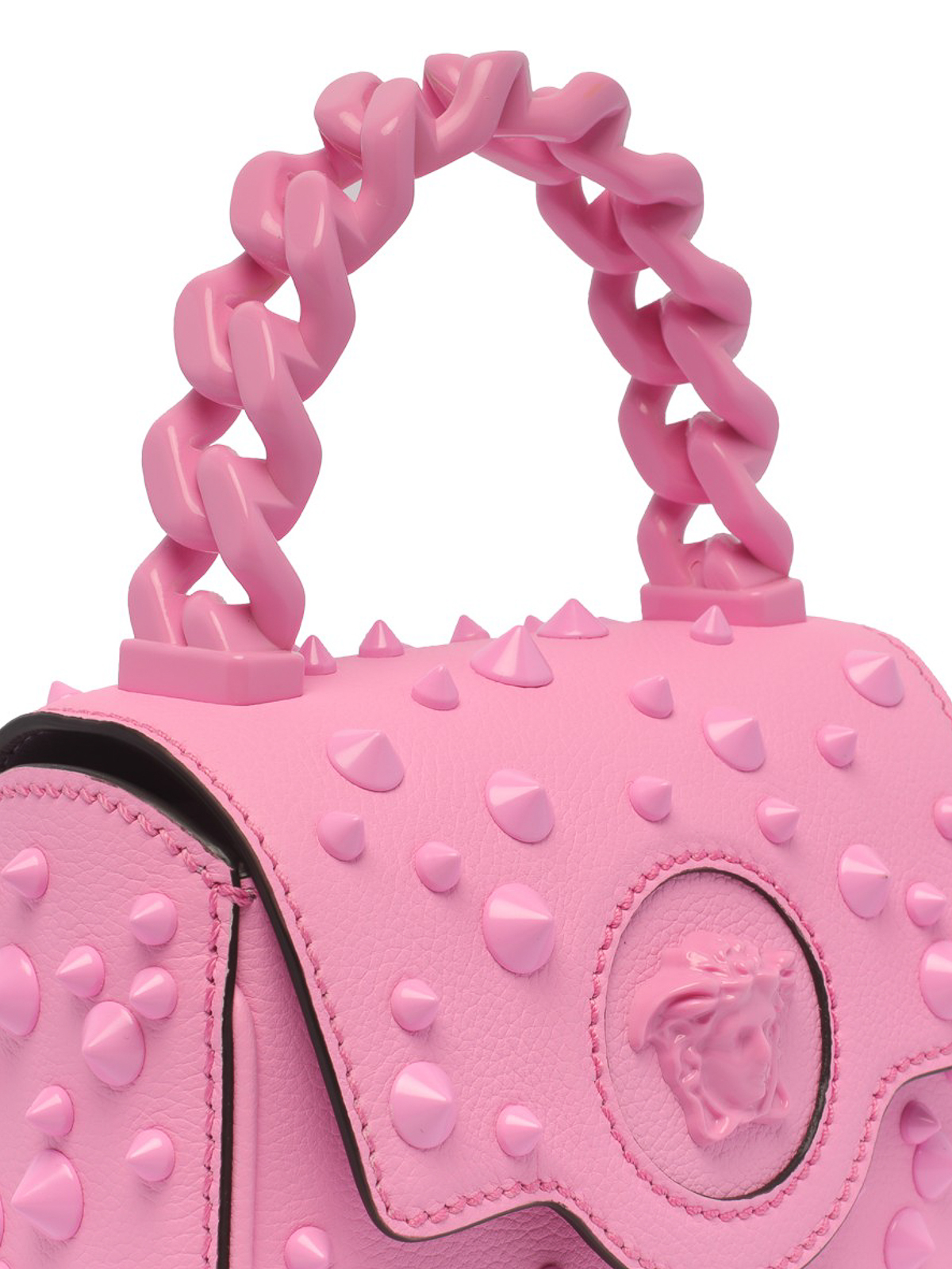 Versace Pink Leather Medusa Backpack