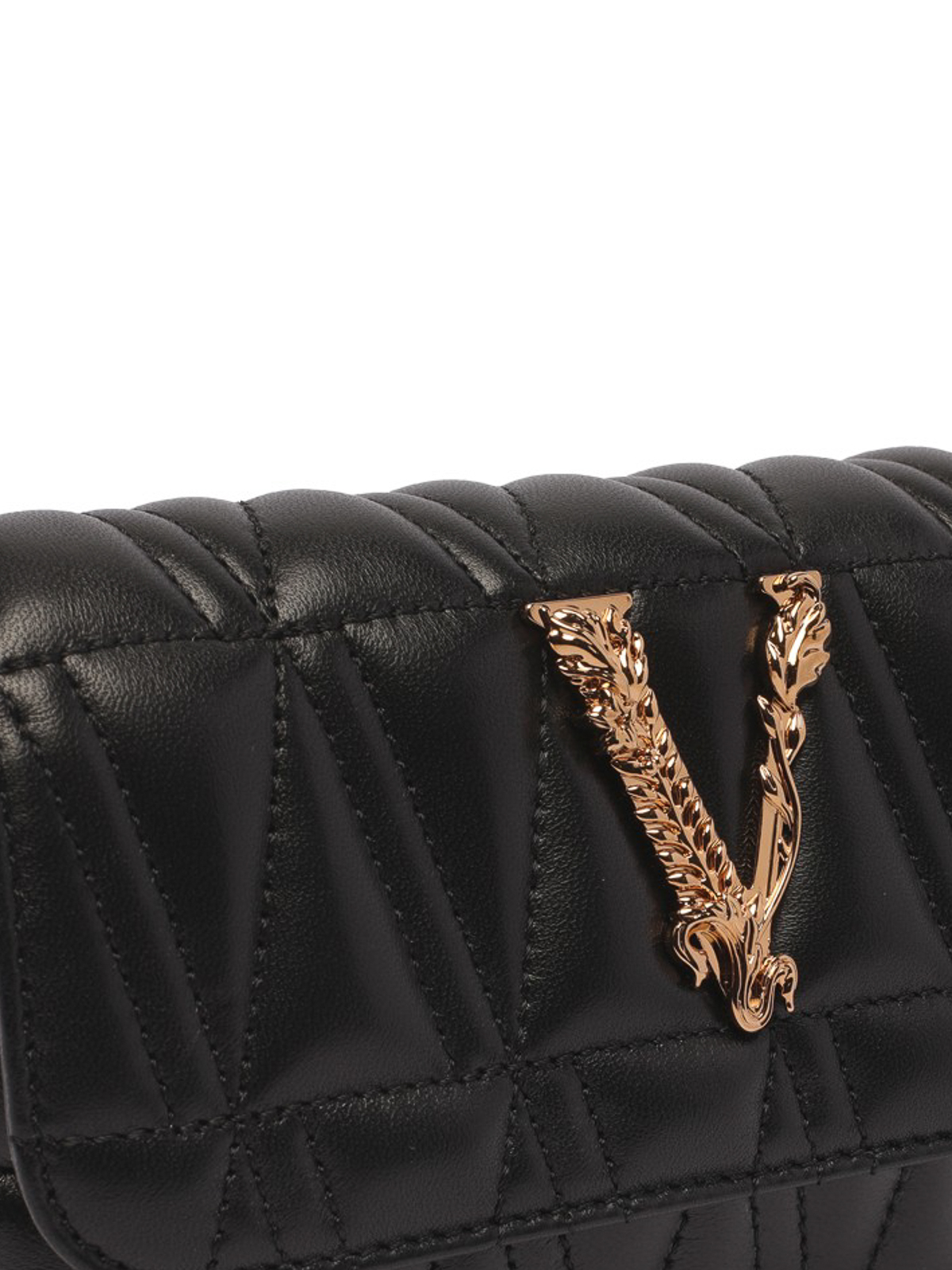 leather VIRTUS Shoulder bag wih detachable chain shoulder strap