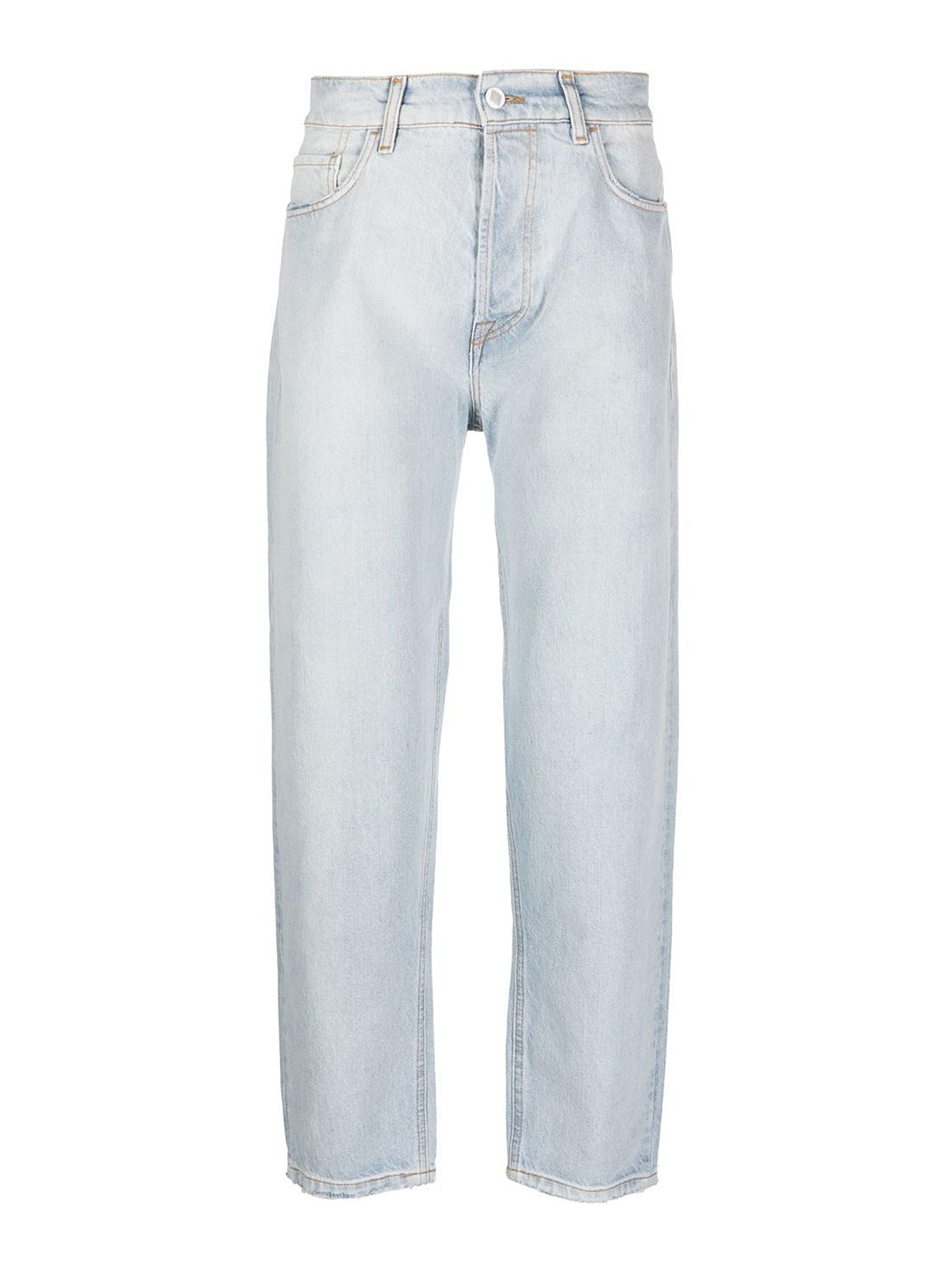 Shop Amish Jeremiah Straight-leg Jeans In Light Wash