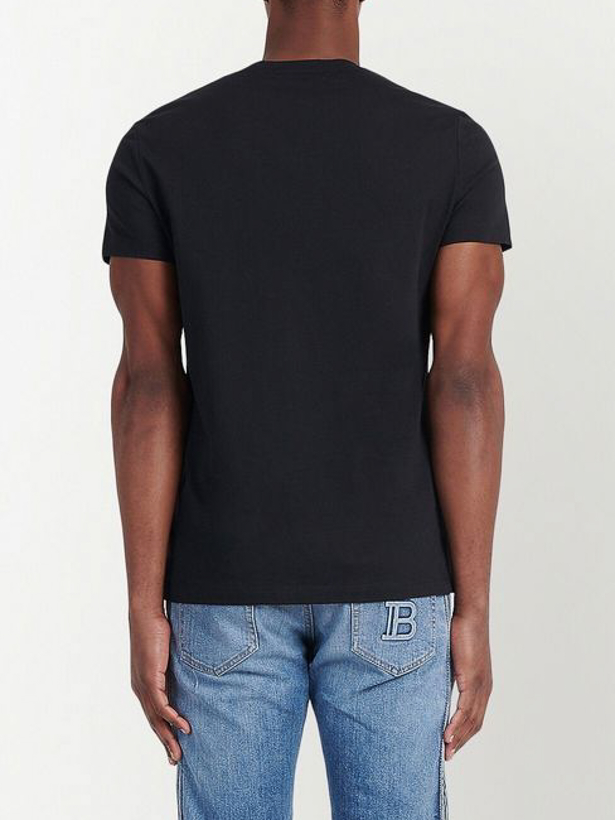 Shop Balmain Logo-print Short-sleevedt-shirt In Black