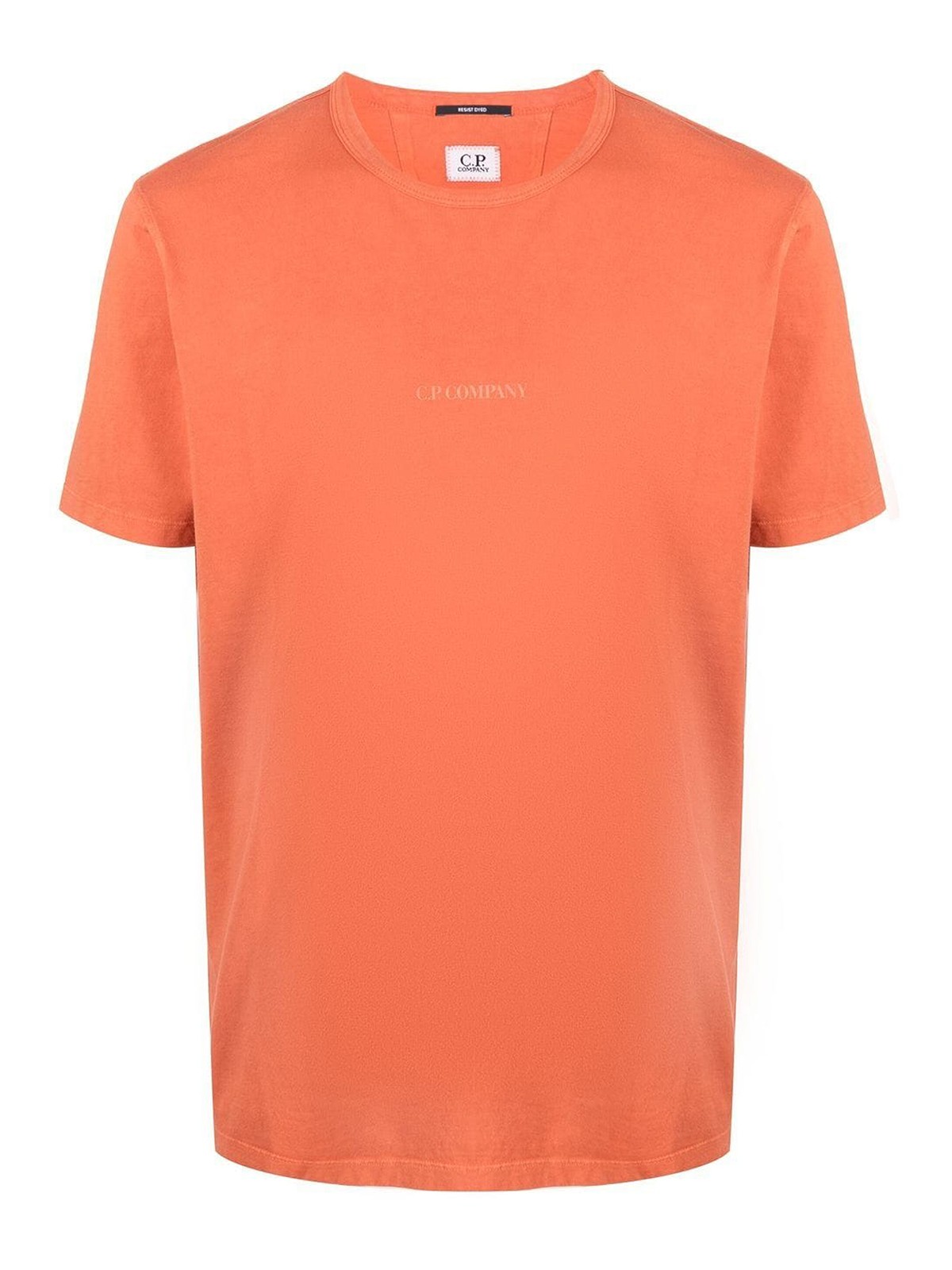 C.p. Company Logo-print Cottont-shirt In Orange