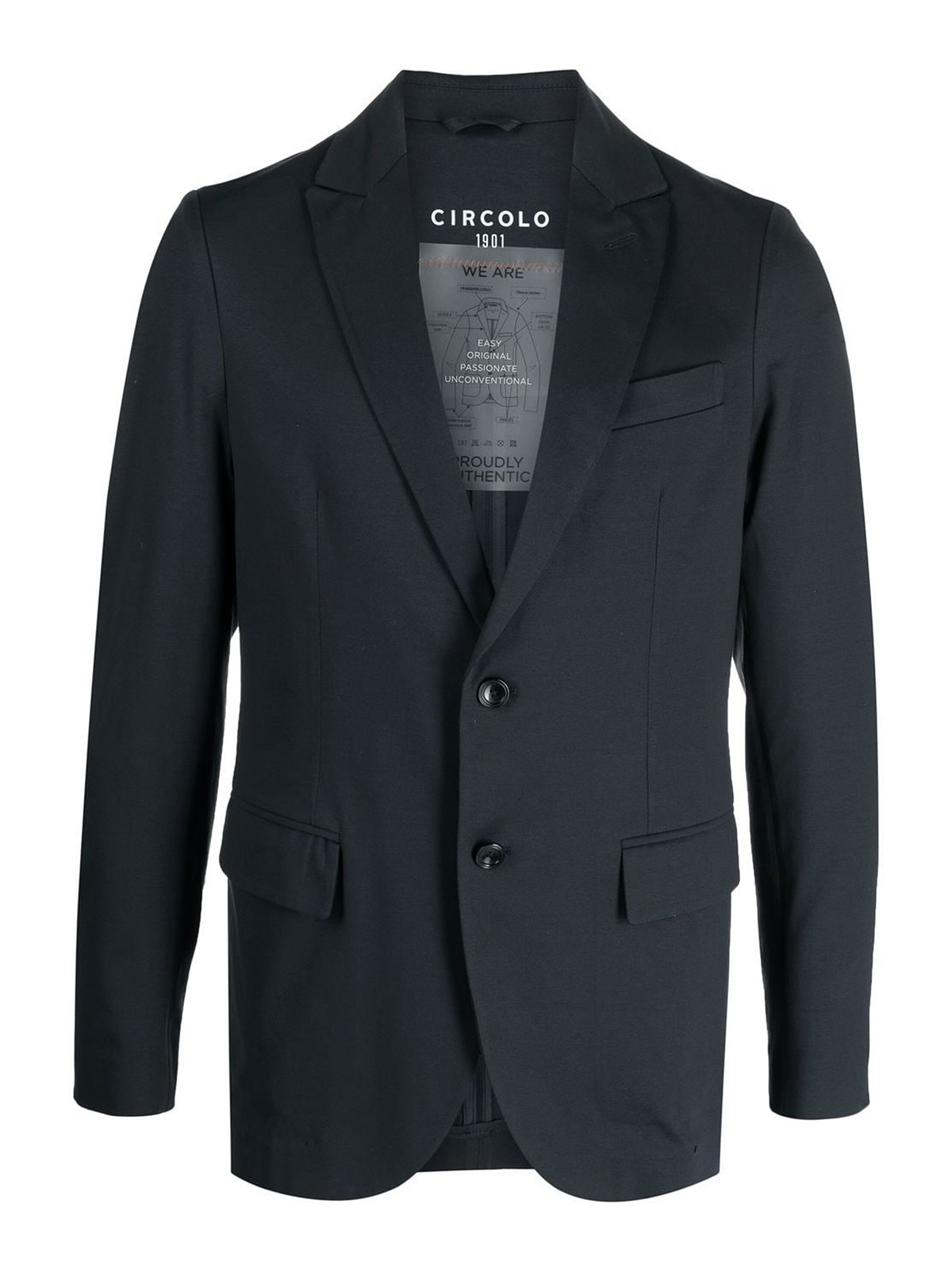 Circolo 1901 Single-breasted cotton blazer - Grey - Men|CN3833664