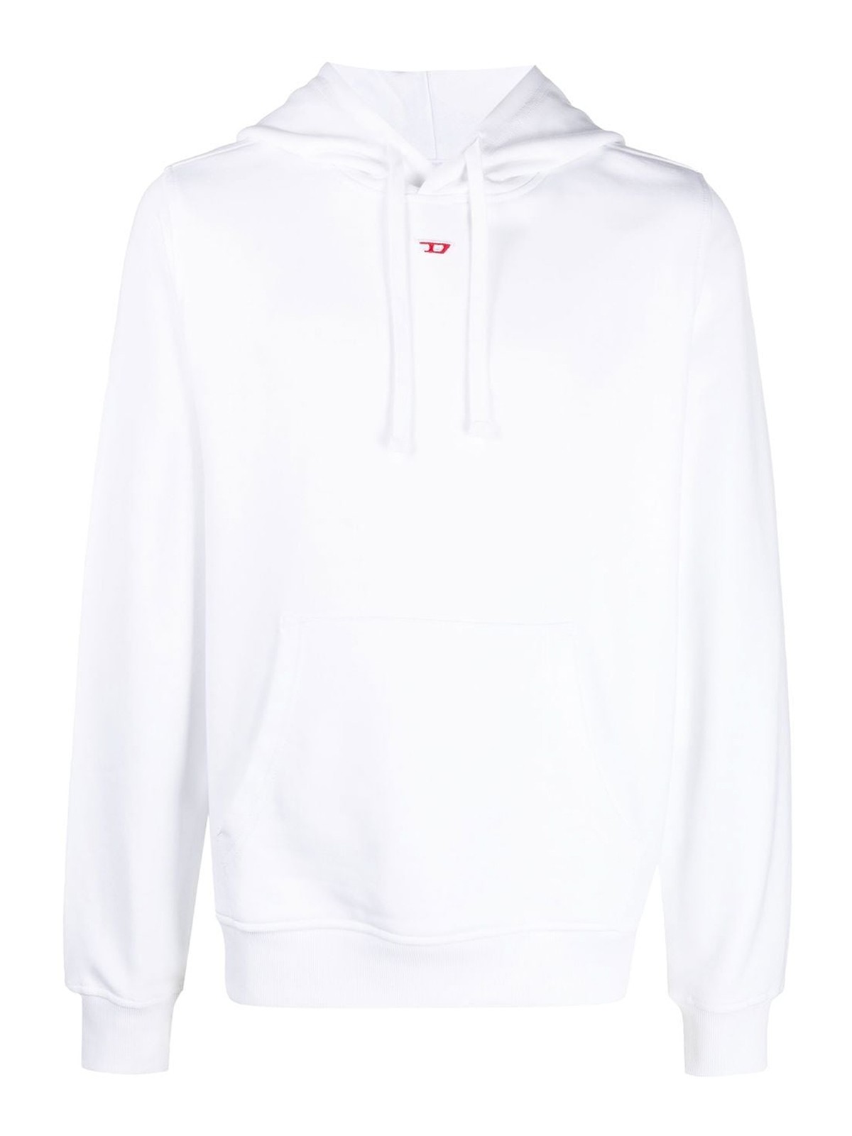 Shop Diesel Logo-print Pullover Hoodie In White