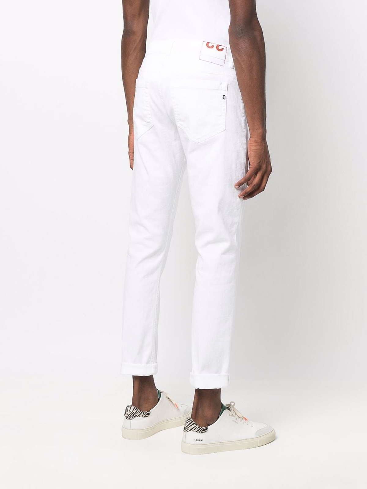 Shop Dondup Vaqueros Rectos - Blanco In White