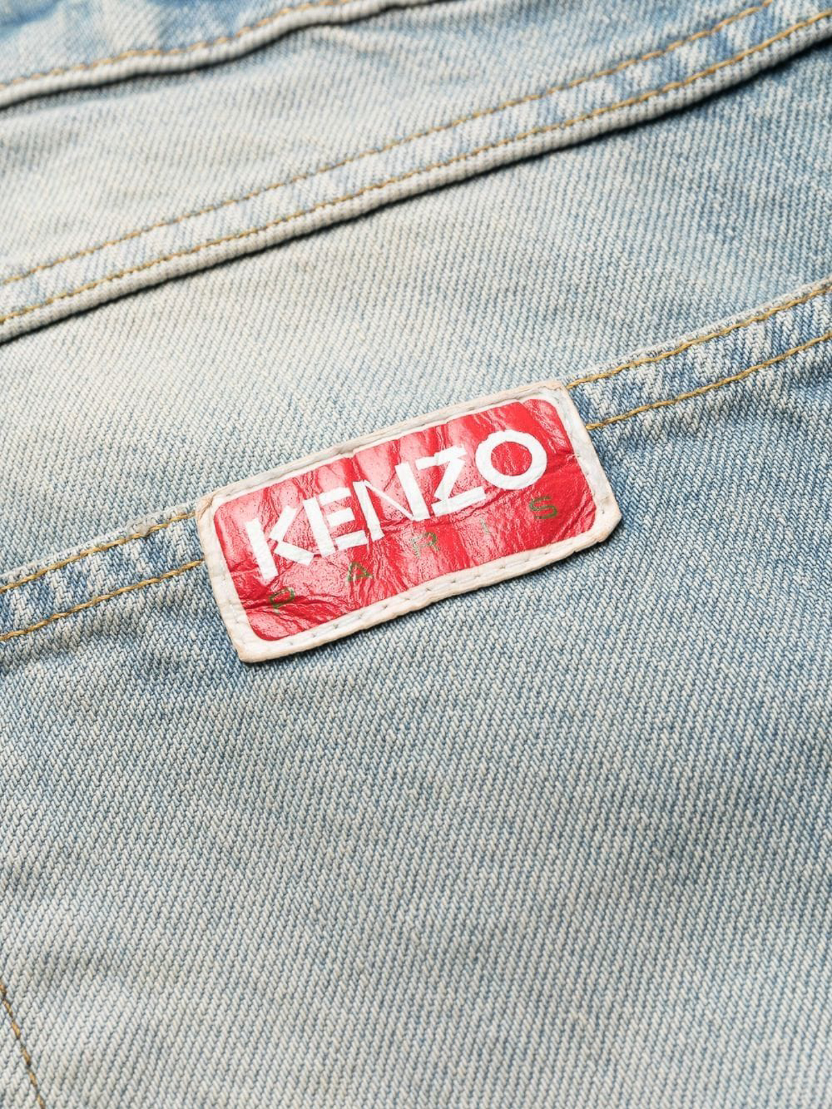 Shop Kenzo Straight-leg Jeans In Light Wash