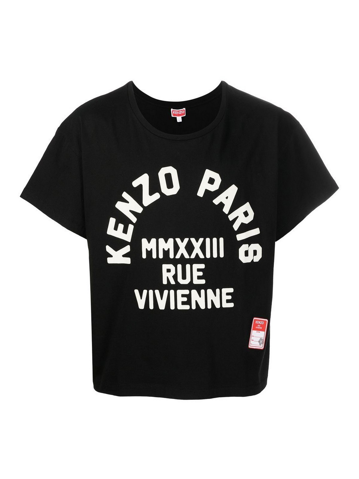 Kenzo Rue Vivienne Logo-print T-shirt In Black