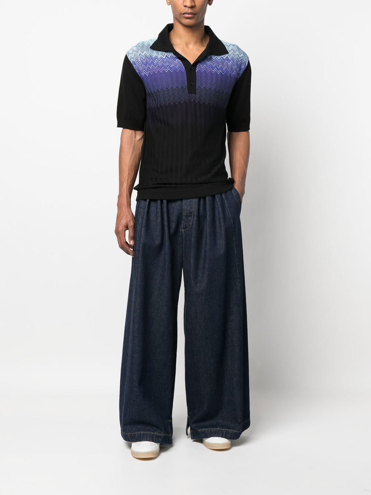 Tシャツ・カットソー MISSONI Embroidered Cotton Polo Shirt Missoni Zig-zag cotton polo shirt - Men | US23S207BK021XS91DV