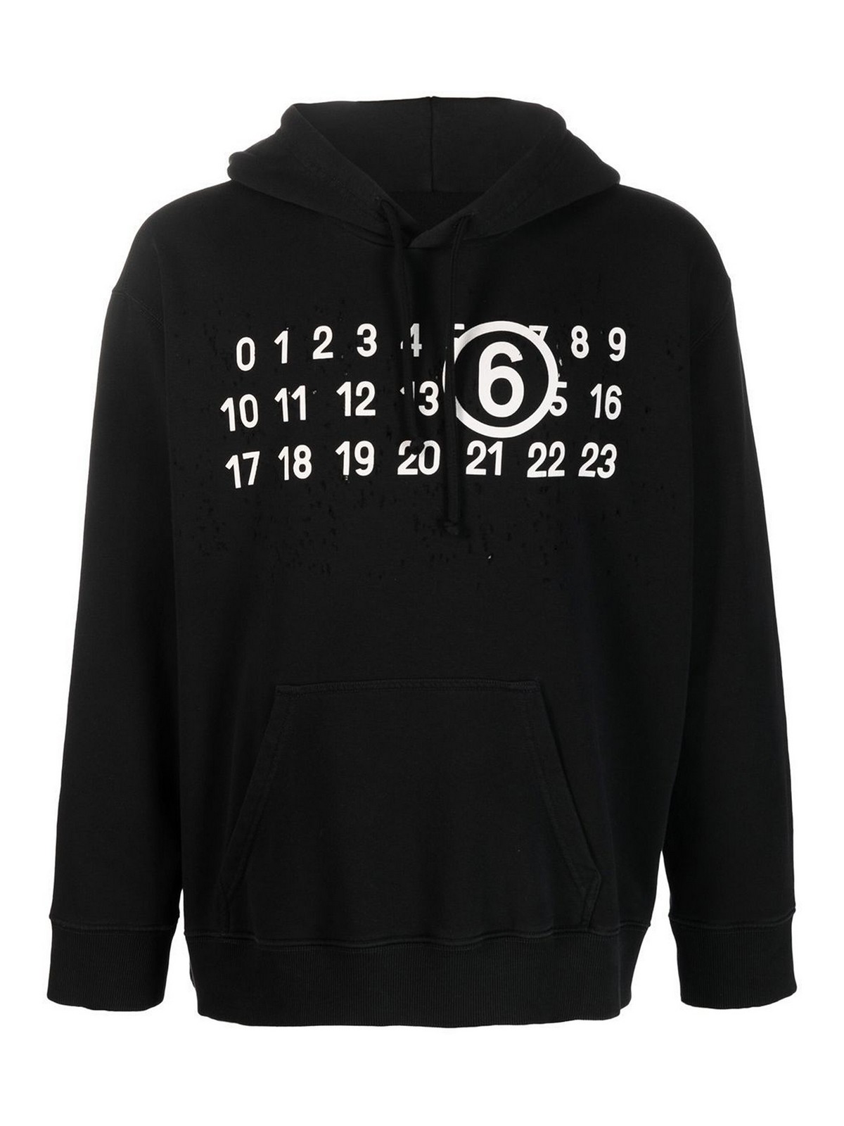 【MM6 MAISON MARGIELA】 LOGO PRINT DETAIL HOODIE (IVORY) MM6 Maison Margiela logo-print Hoodie | White | FARFETCH