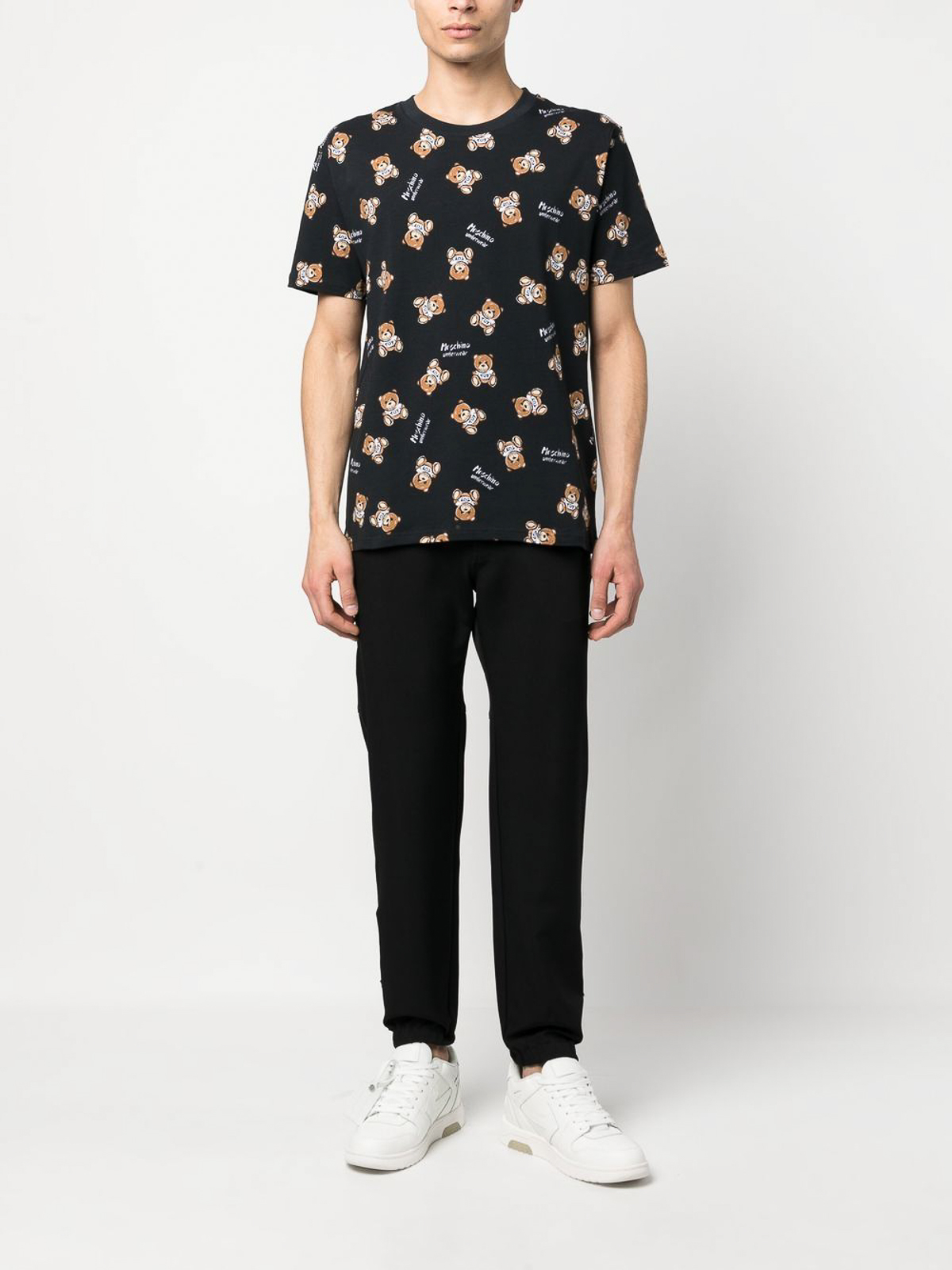 Moschino Teddy print cotton T-shirt - Black - Men | 070244171555