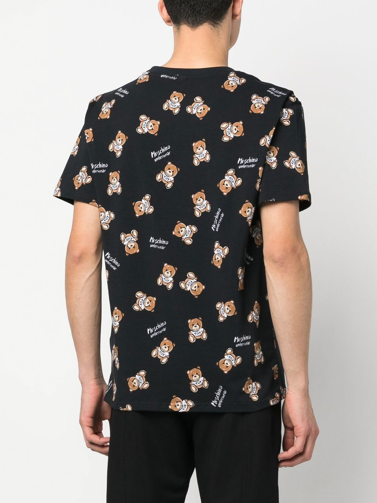 Moschino Teddy print cotton T-shirt - Black - Men | 070244171555