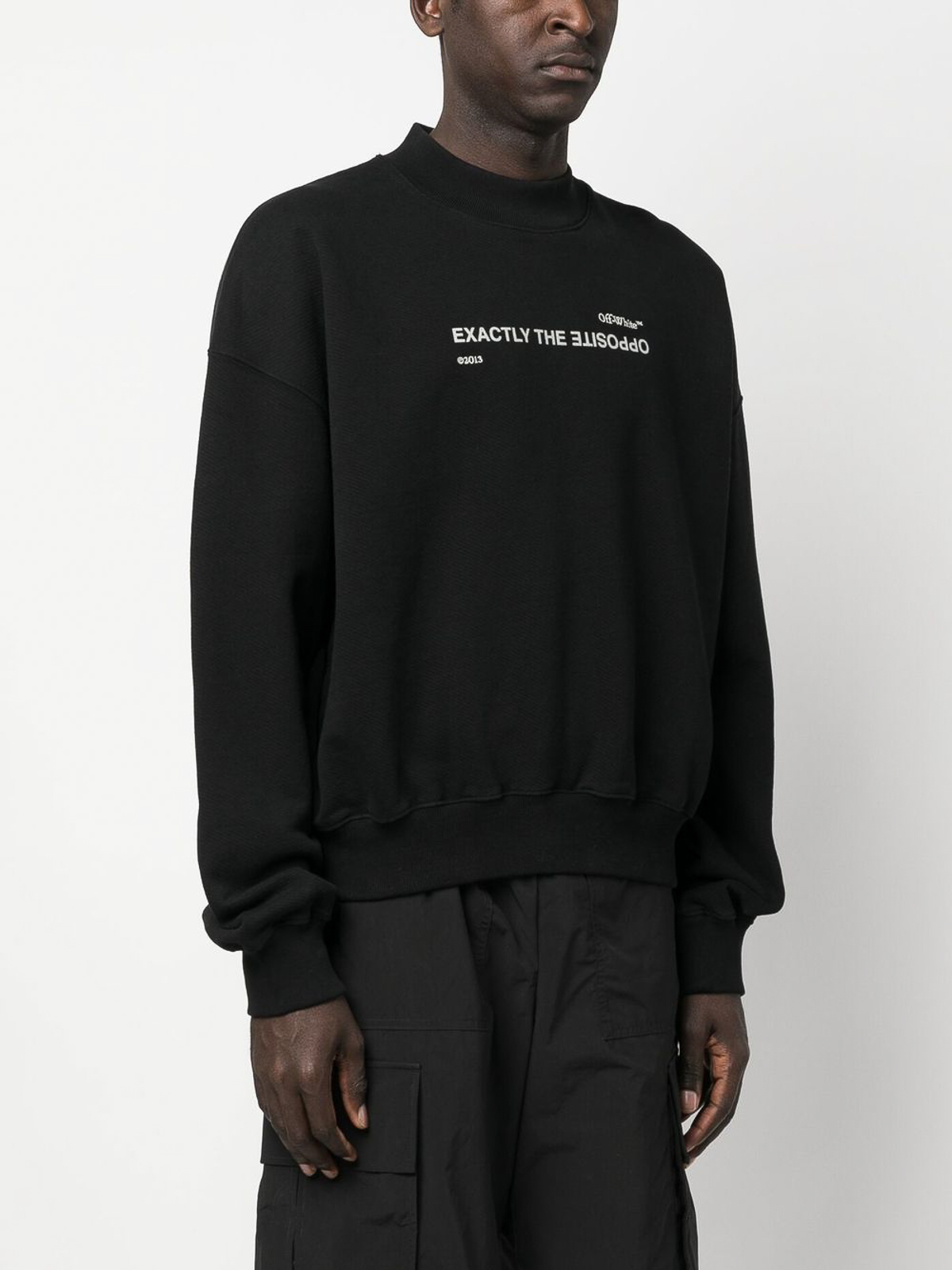 スウェット・トレーナー Off-White Slogan Print Man to Man Black OMBA067S23FLE0021032 Off-White Slogan Print Man to Man Black OMBA067S23FLE0021032