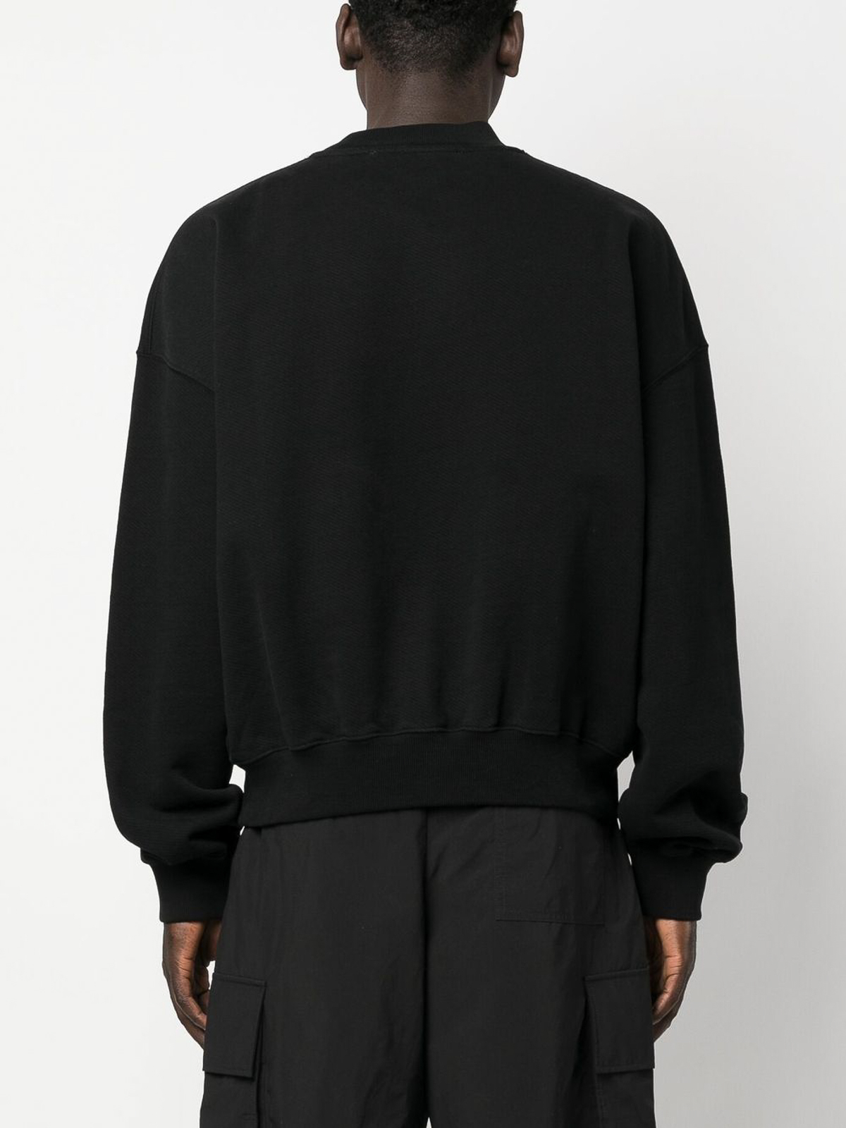 スウェット・トレーナー Off-White Slogan Print Man to Man Black OMBA067S23FLE0021032 Off-White Slogan-print sweatshirt - Black | OMBA067S23FLE0021032