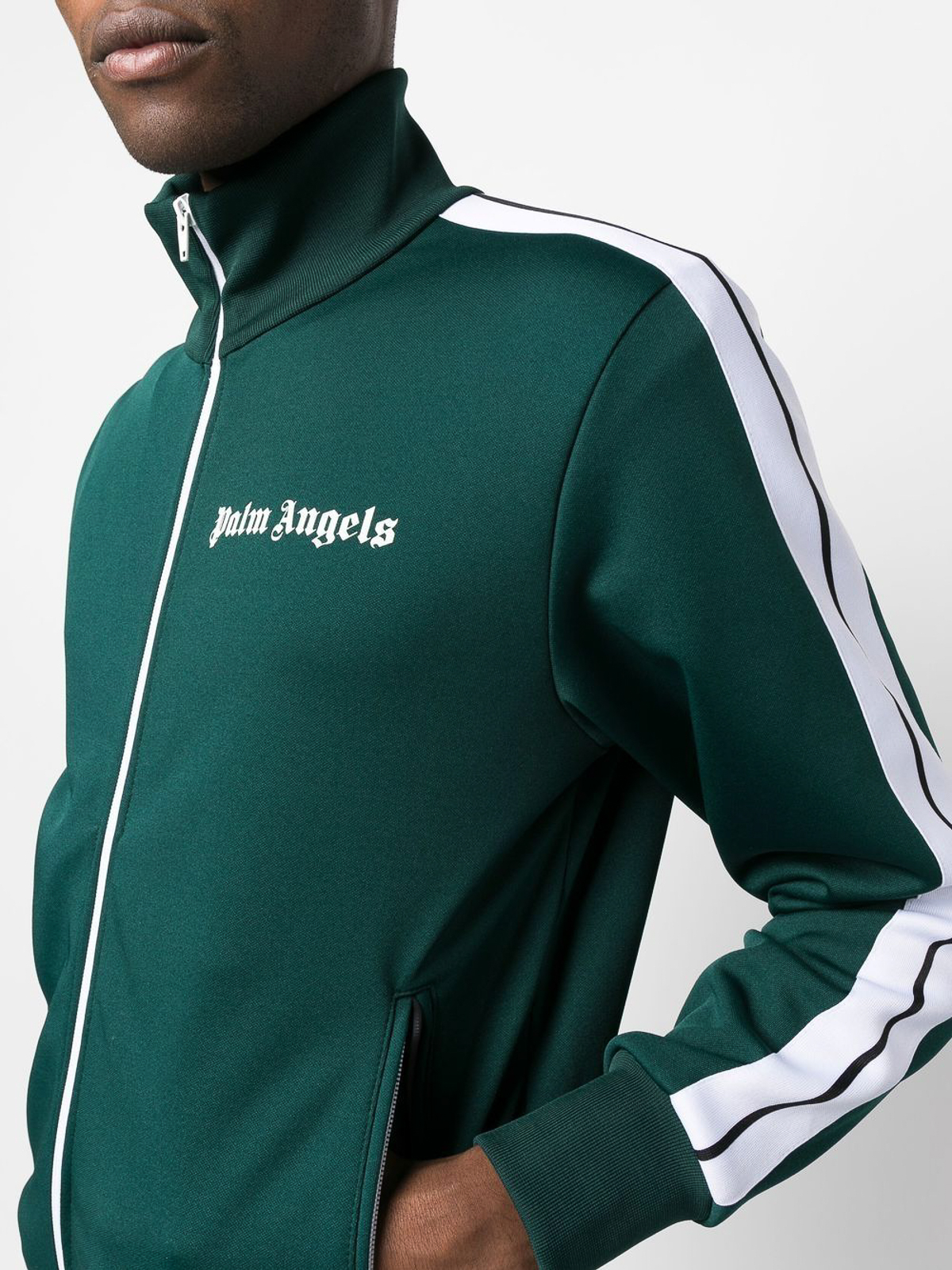 logo print track jacket, Palm Angels