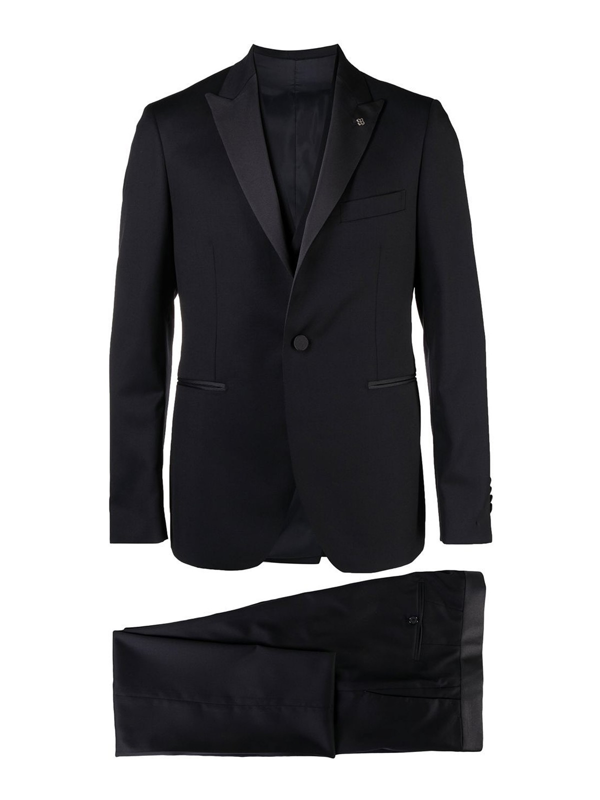 Tagliatore Three-piece Tuxedo Suit In Blue