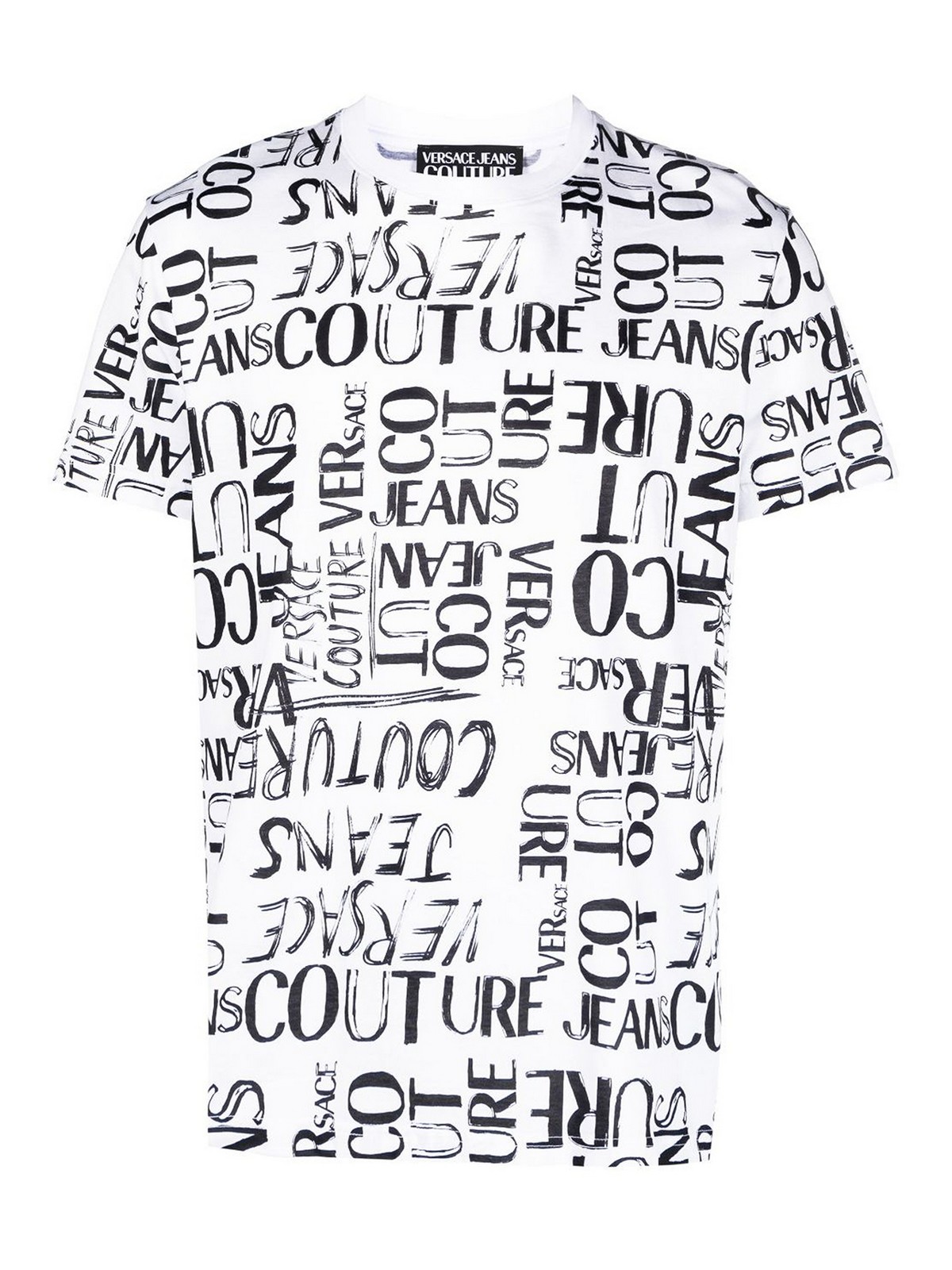 Versace Jeans Couture Logo Lettering T-shirt In White