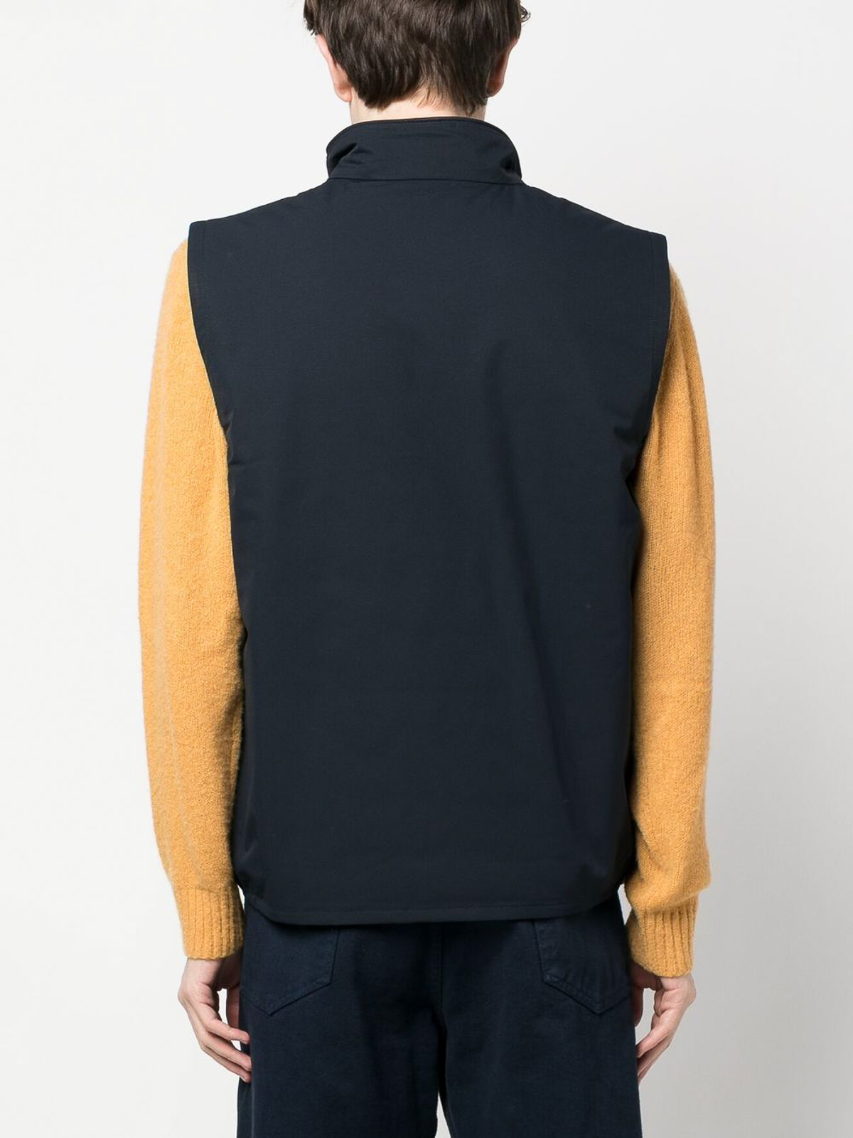Shop Woolrich Zip-up Padded Vest In Blue