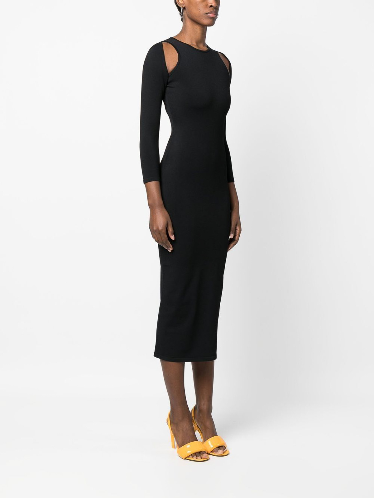 Dsquared2 Black fitted cut-out midi dress|S75CV0599S18168900