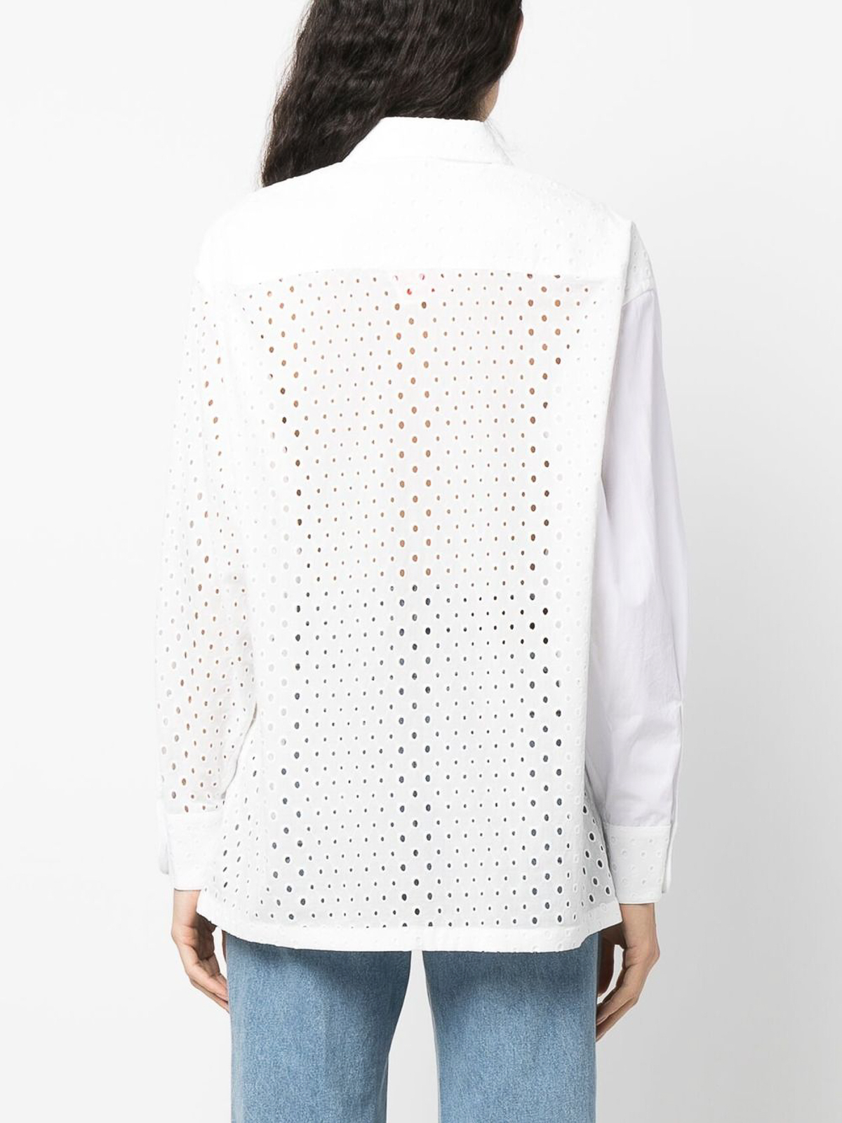 Shop Kenzo Perforated Shirt In White