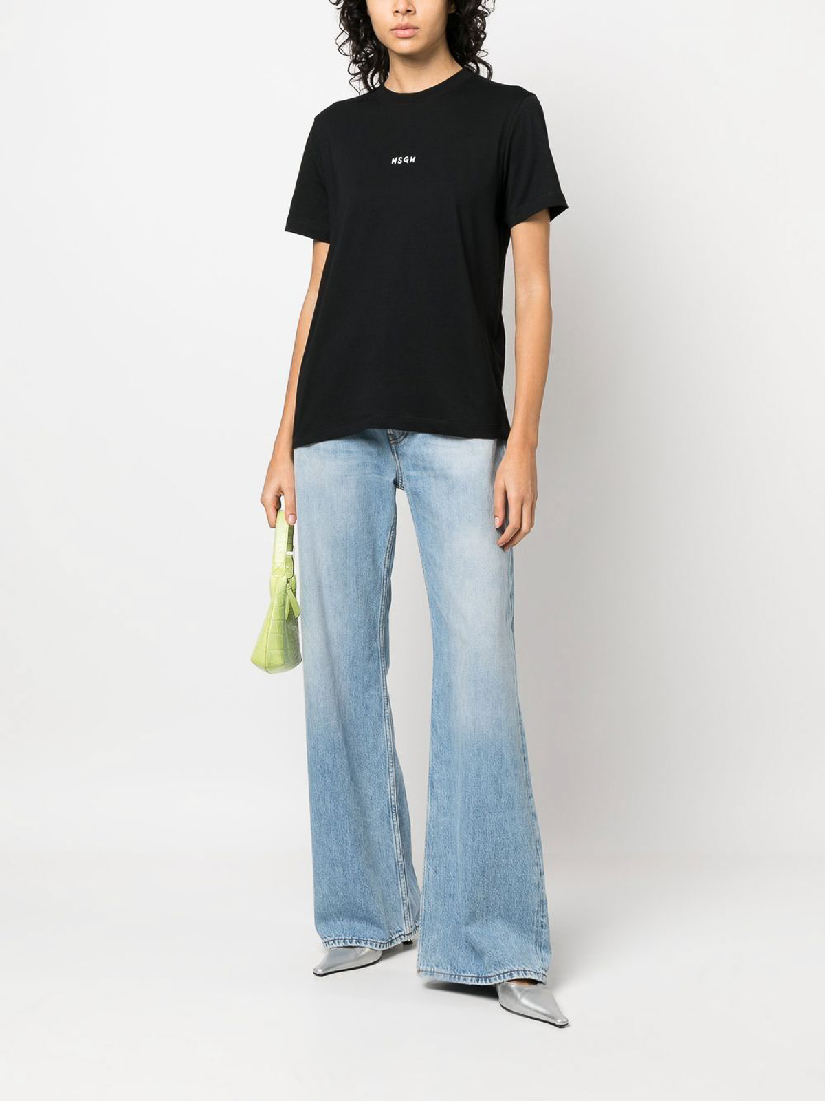Tシャツ・カットソー MSGM Woman T-Shirt Blue 3841MDM130257097 89 T-Shirts and Top for Women | Designer women's T-Shirts