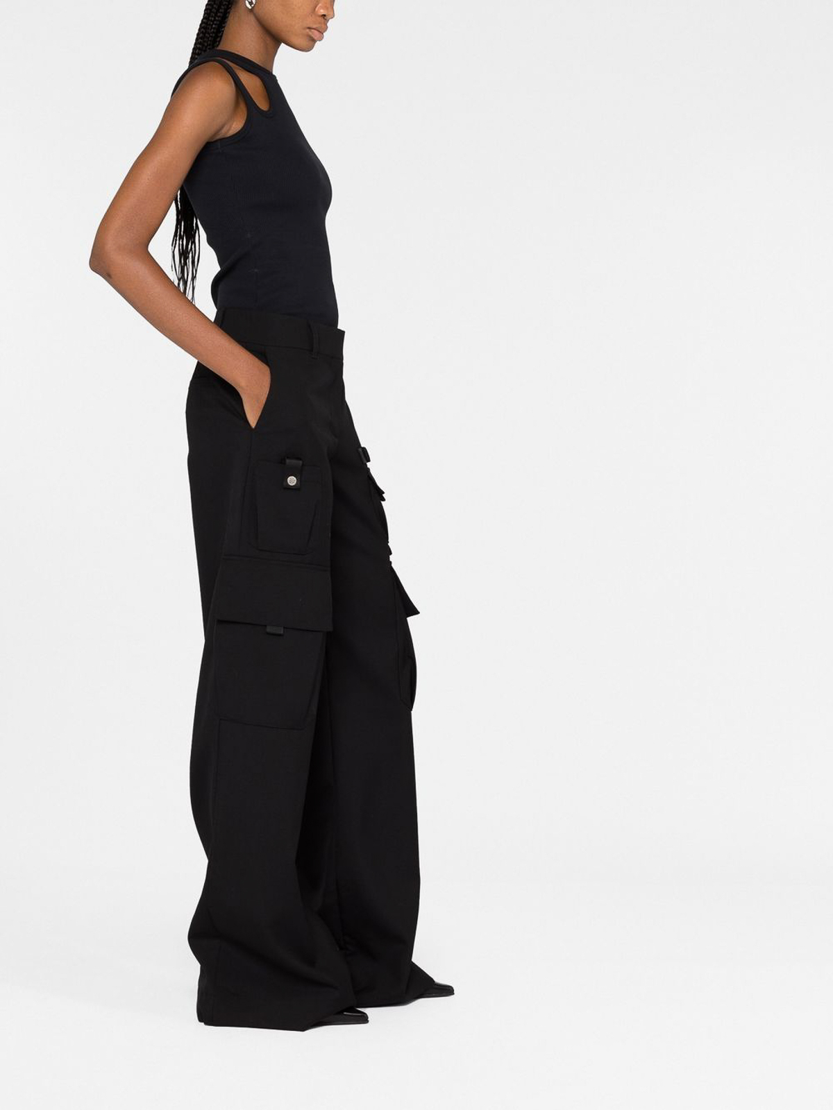 Off-White Ow Emb Drill wide-leg Cargo Trousers - Farfetch