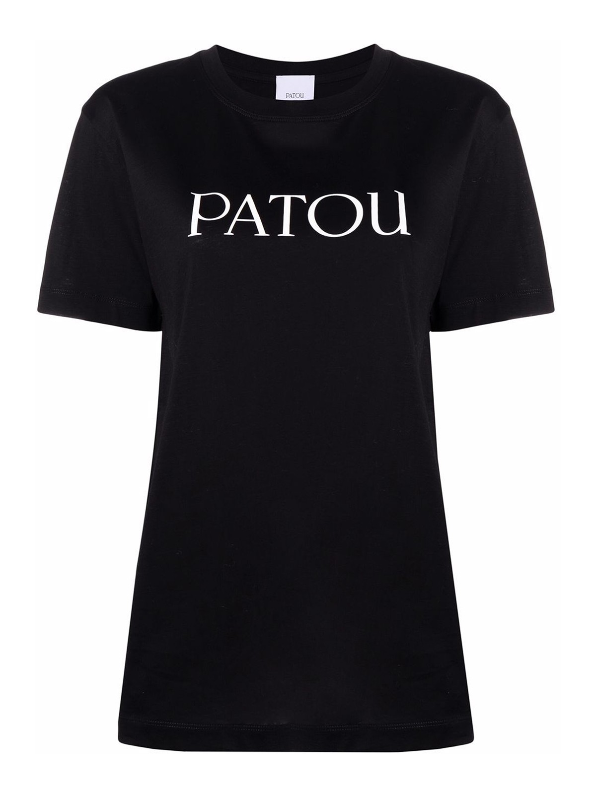 Shop Patou Logo-print Tee In Black