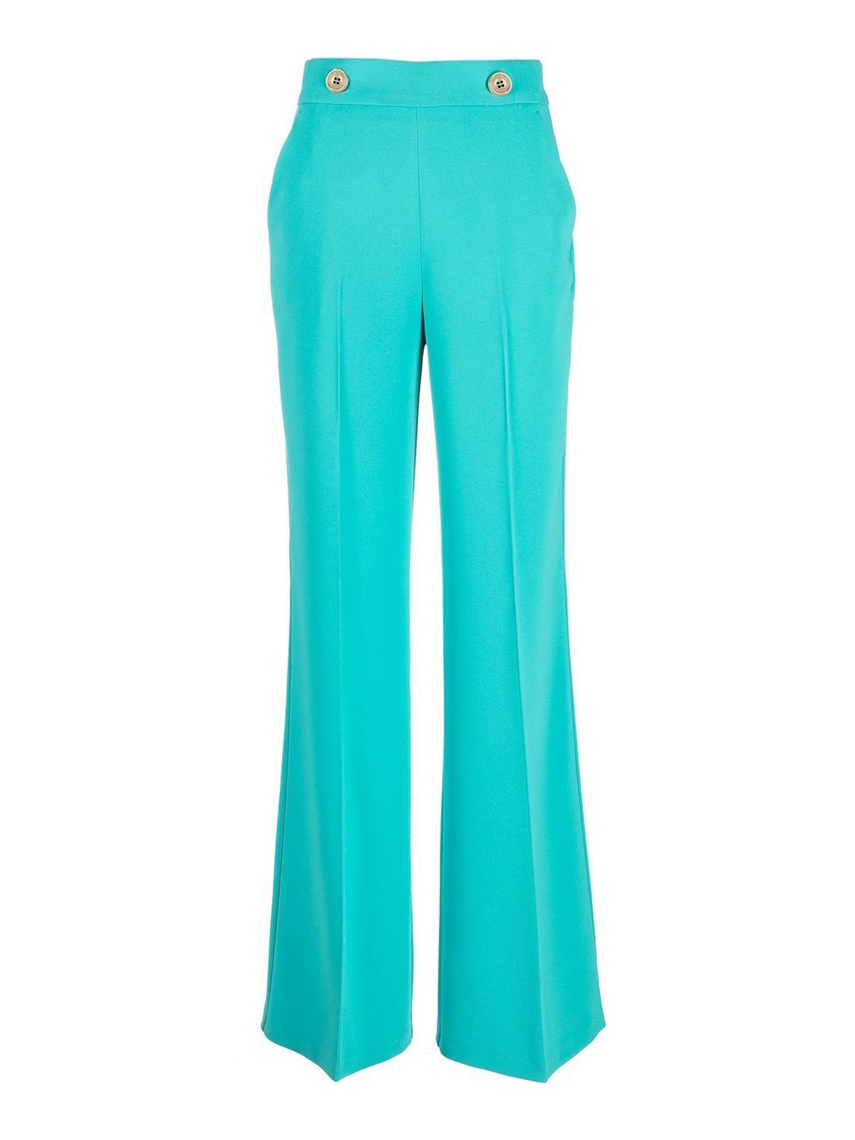 Pinko Sbozzare High-waist Flared Trousers In Green