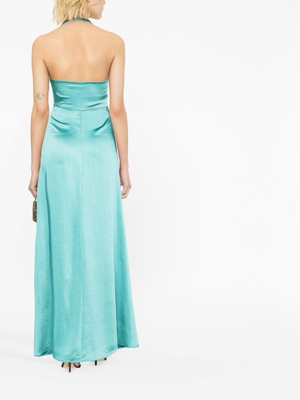 Pinko La Rioja Front slit draped dress - Green | 100102Z345F38