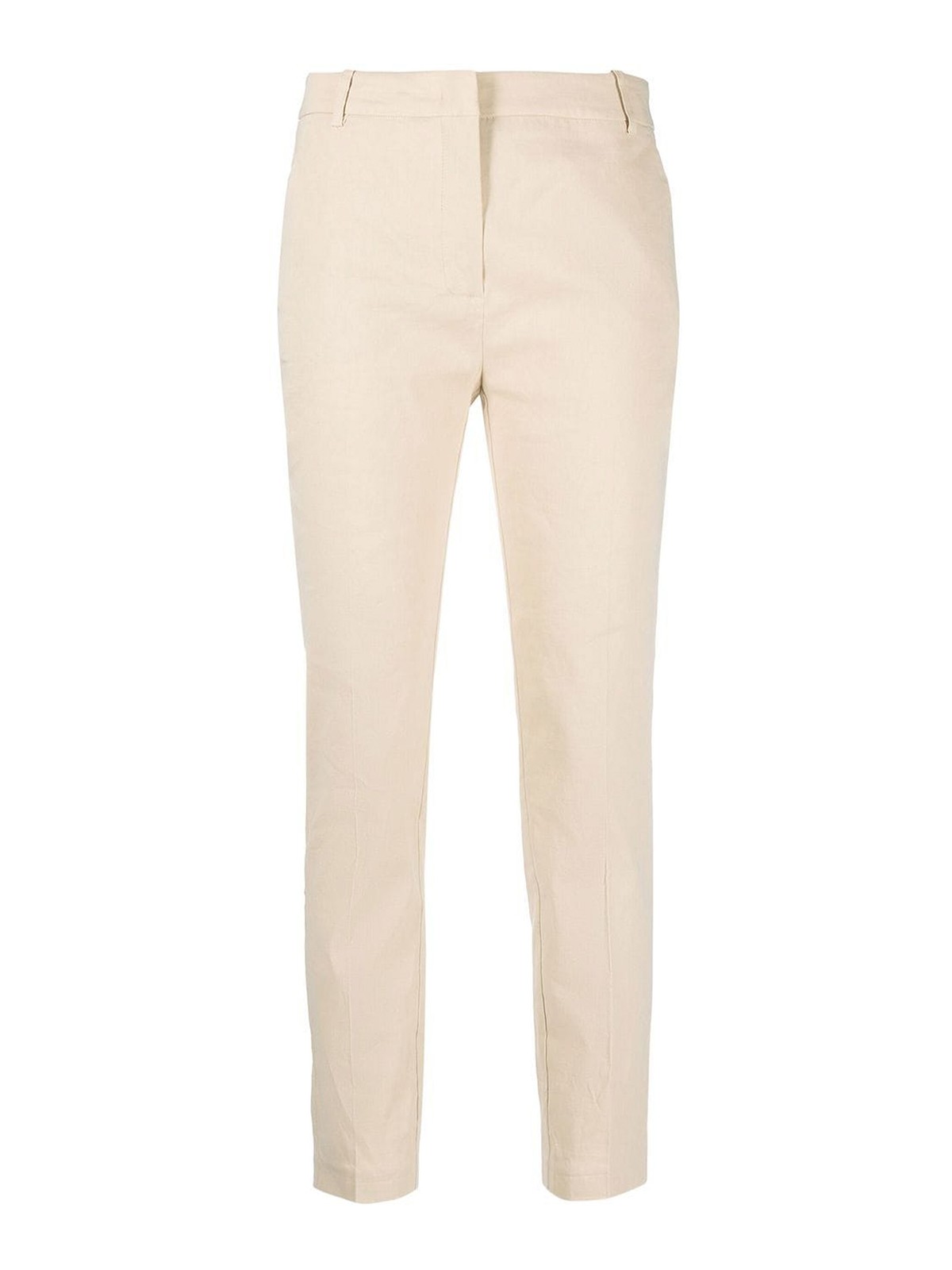 Pinko Bello Tailored Linen Trousers In Beige