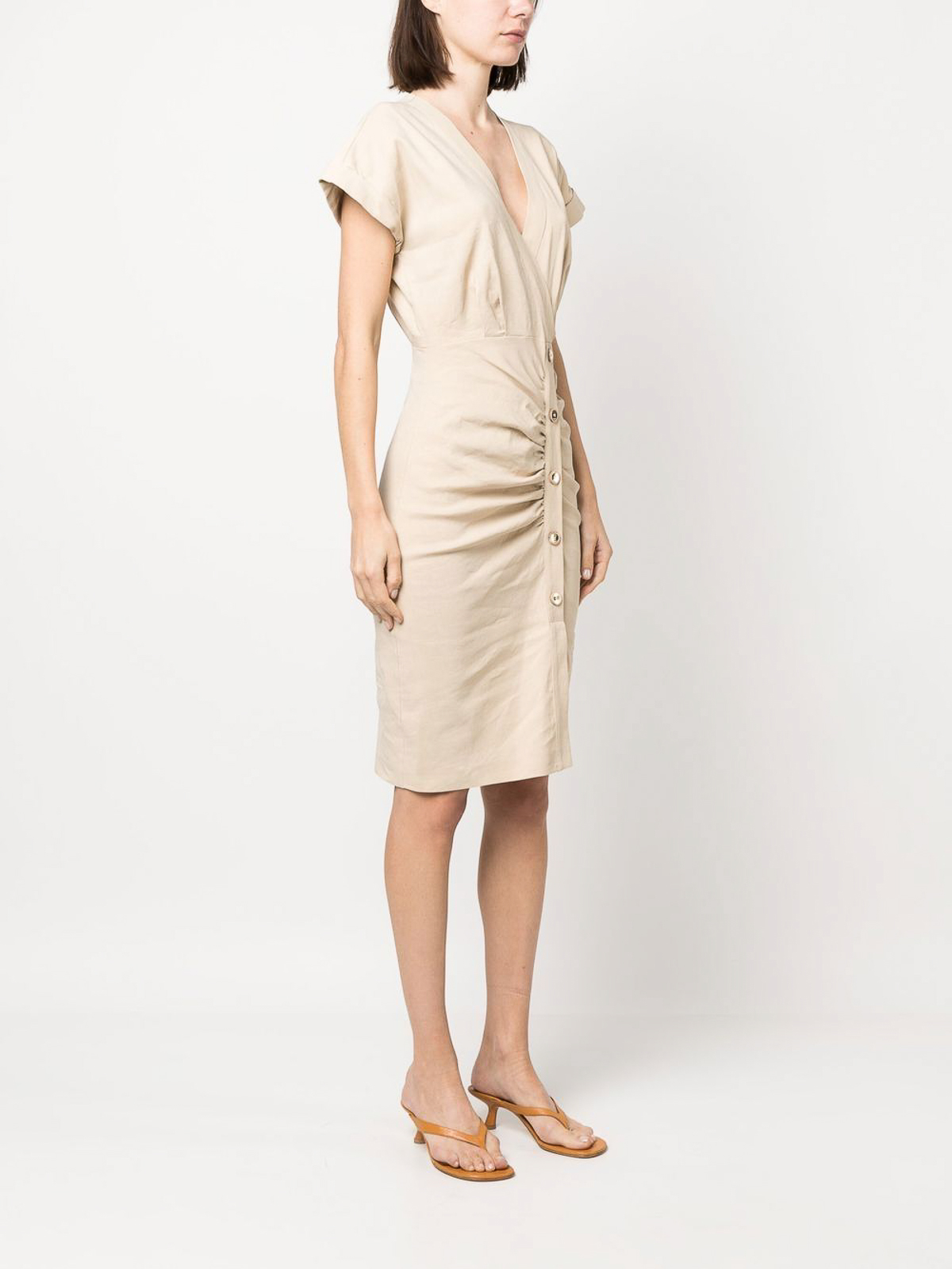 lillie long sleeve mini dress beige Frankies Bikinis | Isla Long Sleeve Mini Dress main image 1