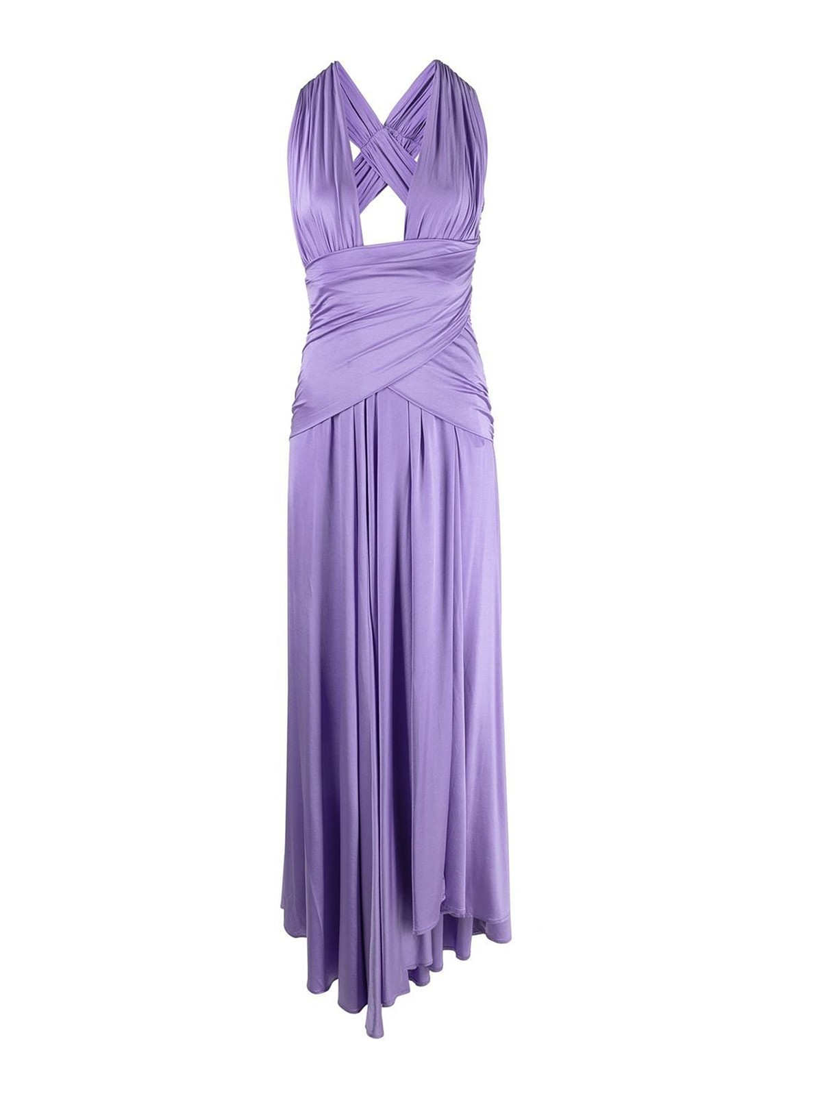 Pinko Minorca Plunge-neck gown - Light Purple | 100662A0NBY66