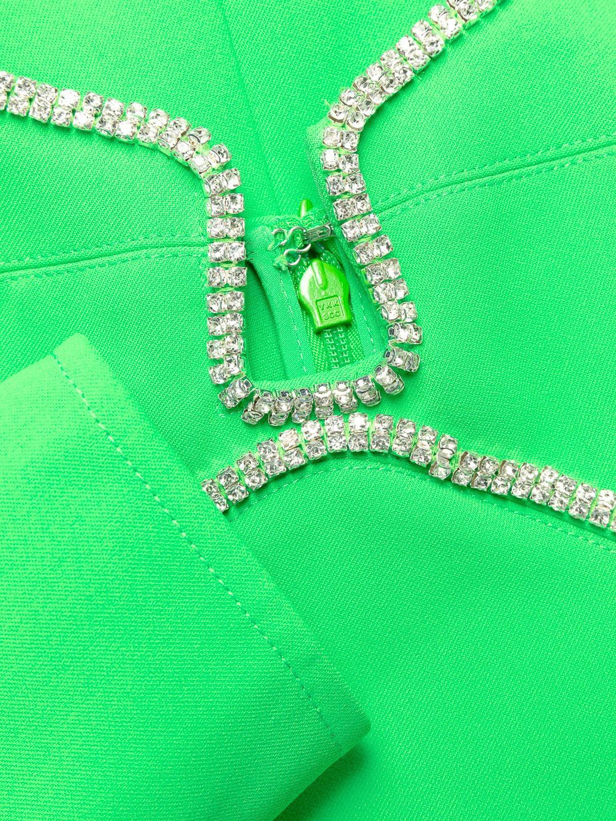 self portrait green rhinestone dress RENT Self Portrait Green Rhinestone Mesh Keyhole Maxi Dress (RRP £450) main image 1