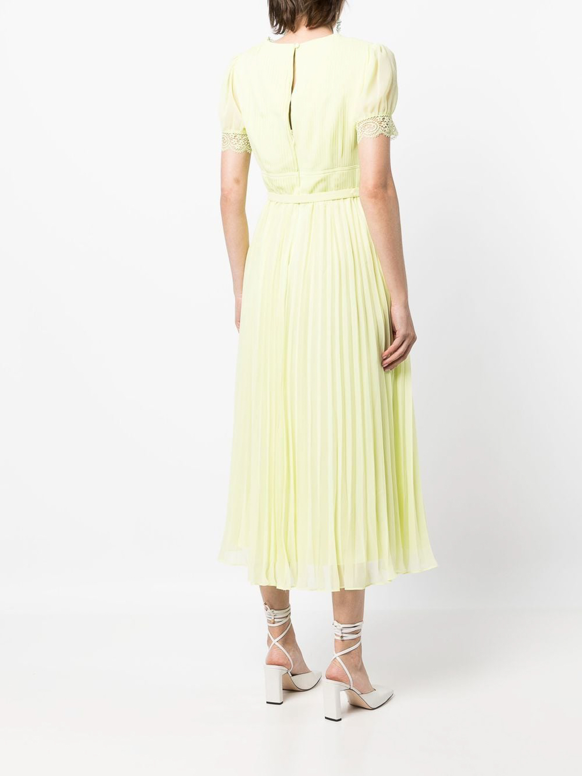 slim fit dress slacks Lime Boucle Chiffon Dress main image 0