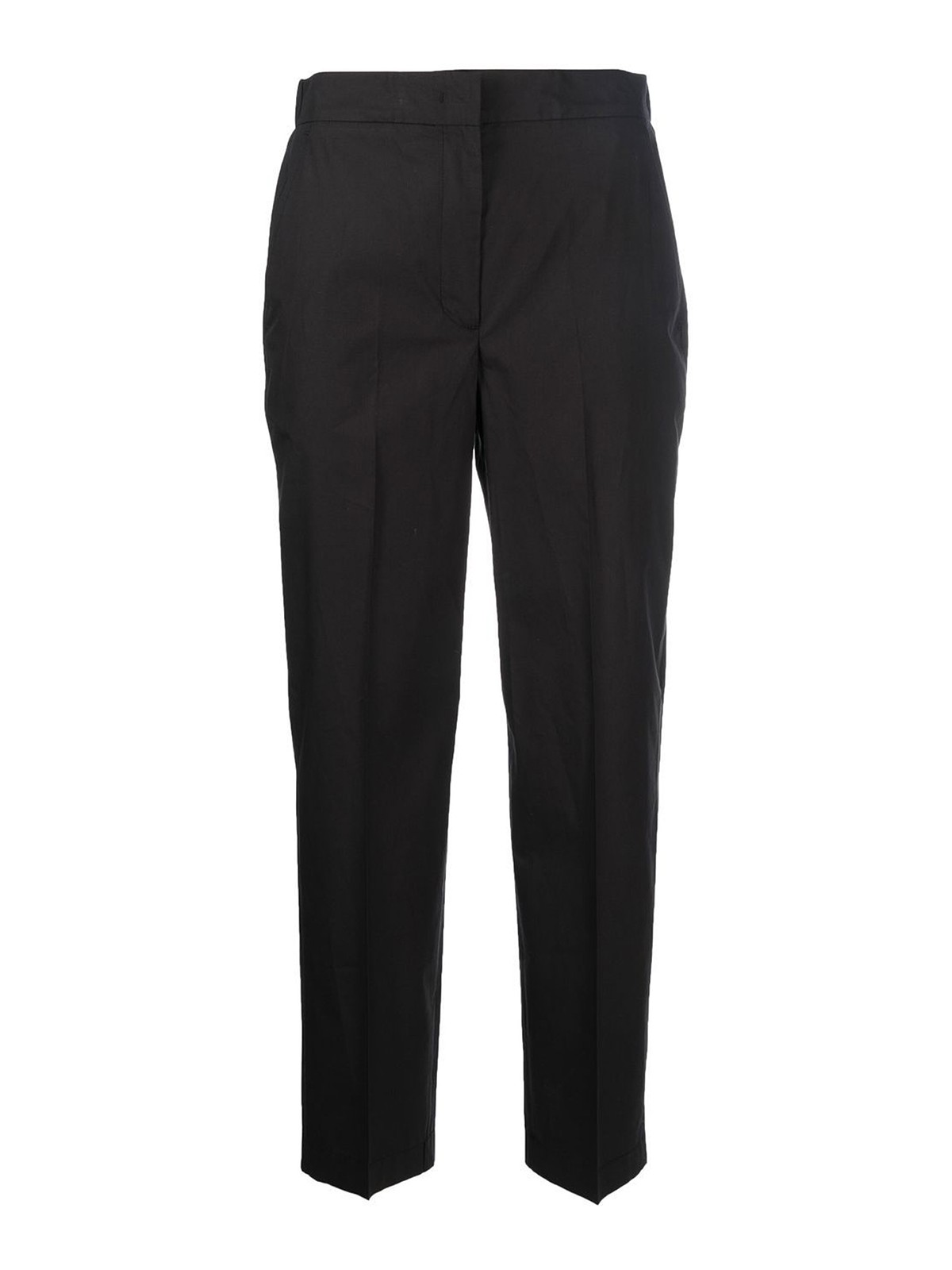 Shop Seventy Elasticated-waist Slim Chinos In Black