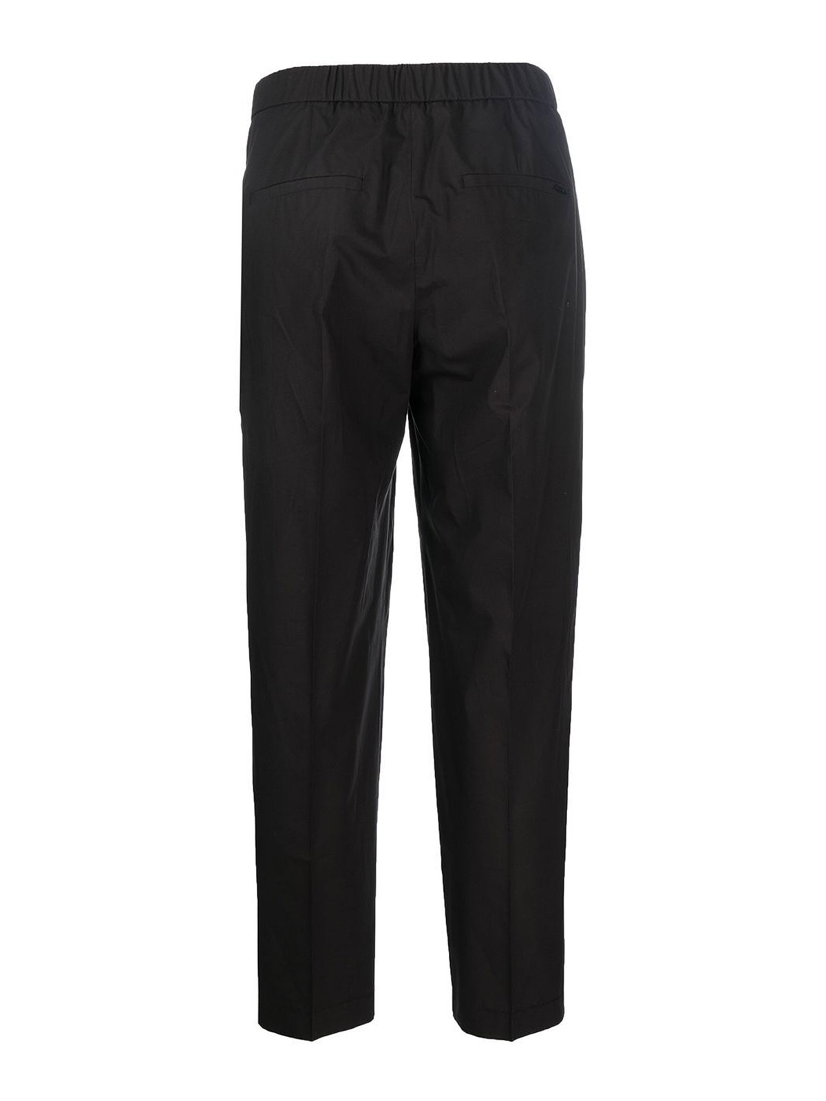 Shop Seventy Elasticated-waist Slim Chinos In Black